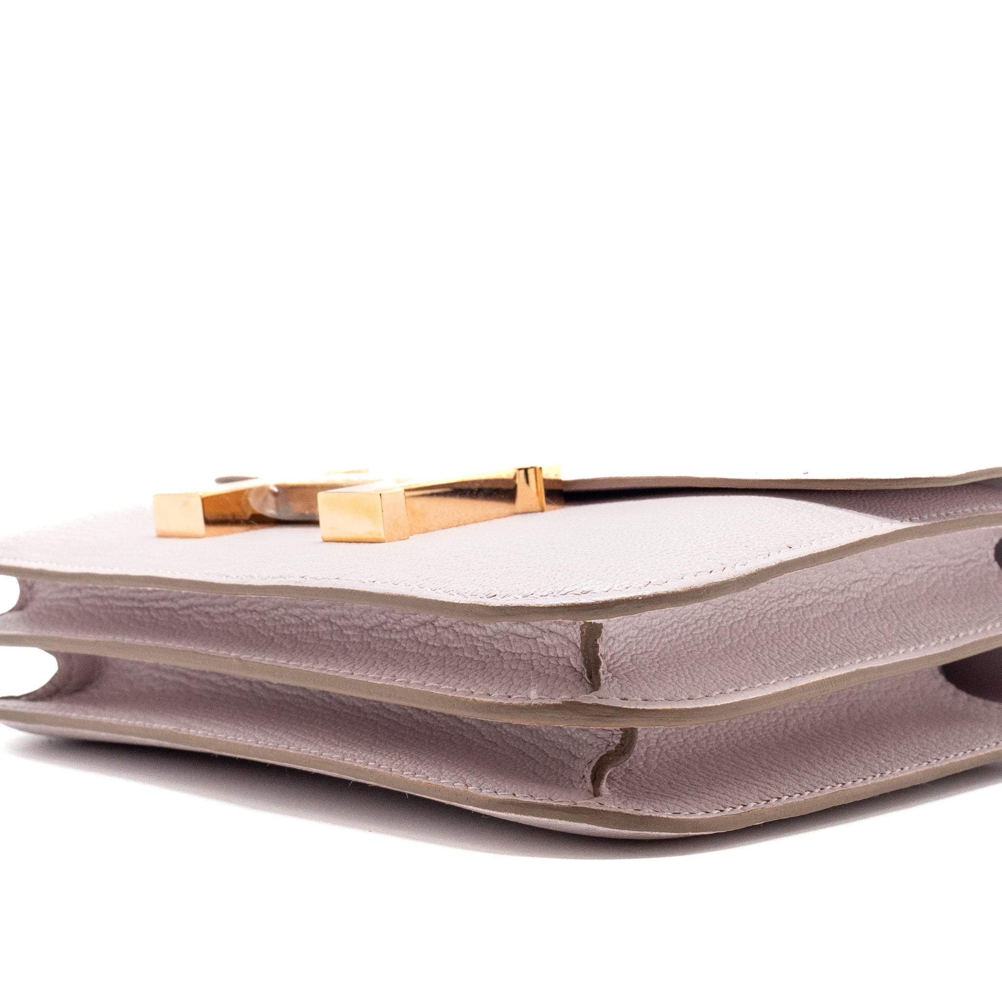 HERMES MINI CONSTANCE CHÈVRE MYSORE MAUVE PALE RGHW