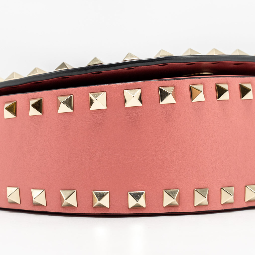 VALENTINO HALF MOON FLAP BAG CALFSKIN PINK LGHW