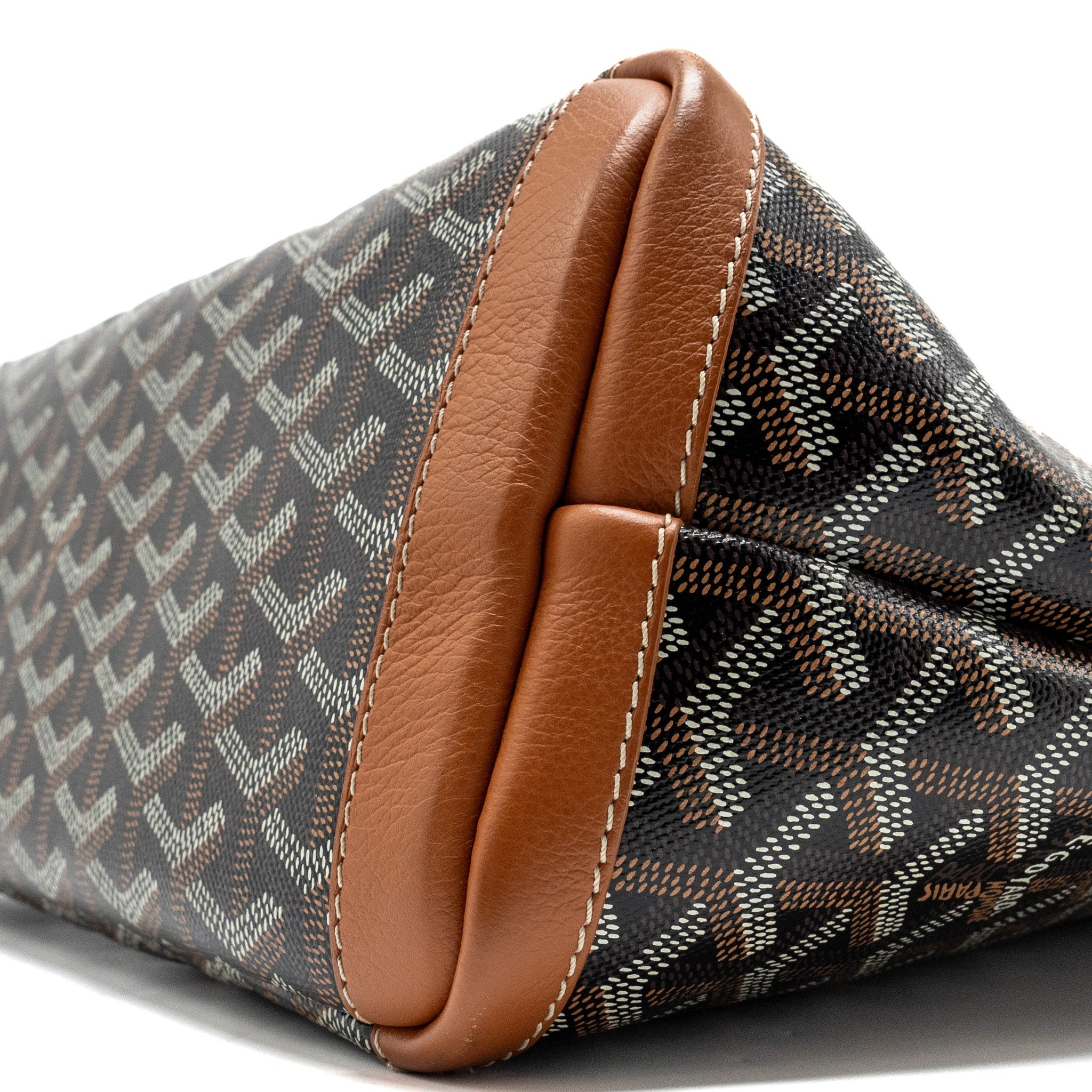 GOYARD ARTOIS PM TOTE BAG GOYARDINE CANVAS BLACK/TAN SHW