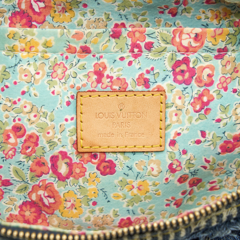 LOUIS VUITTON VINTAGE DENIM SHOULDER BAG MULTICOLOUR