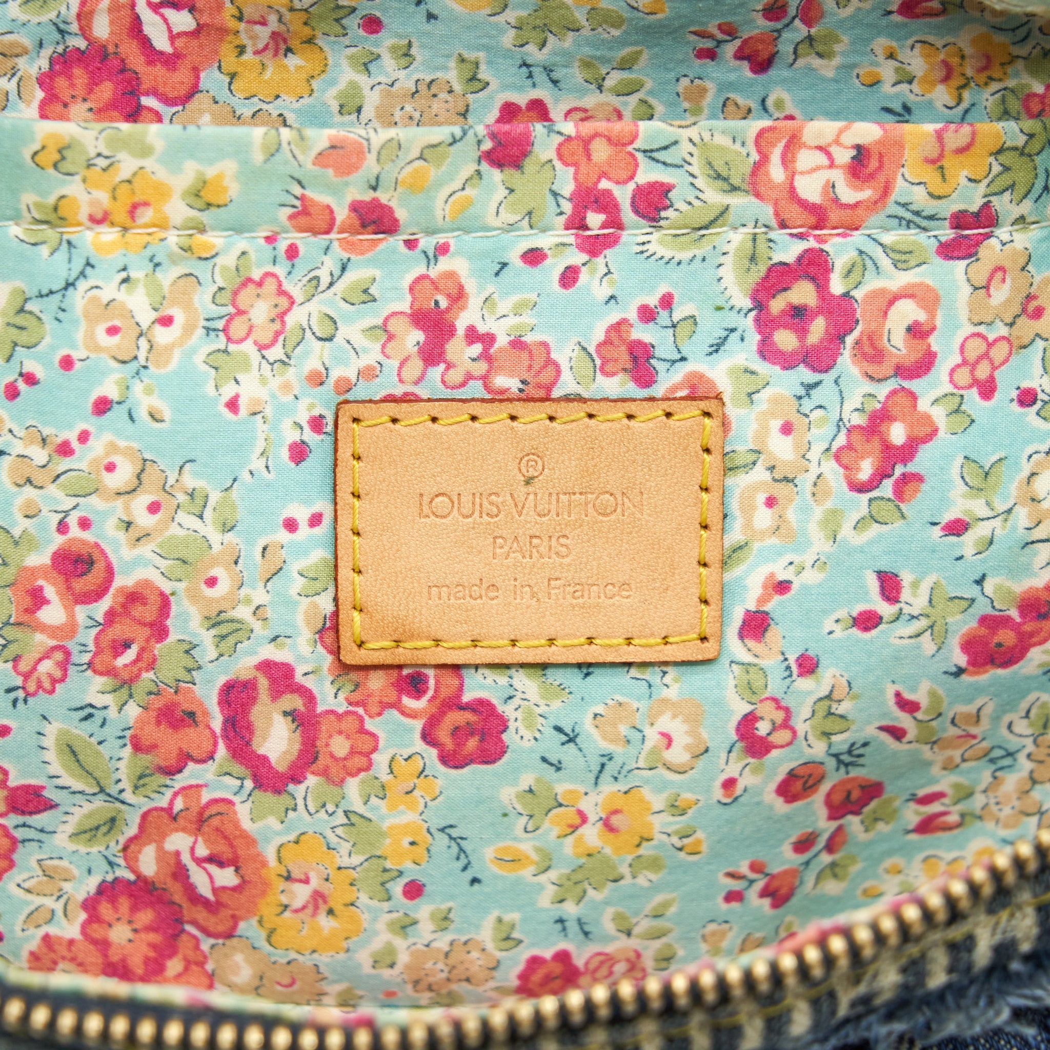 LOUIS VUITTON VINTAGE DENIM SHOULDER BAG MULTICOLOUR