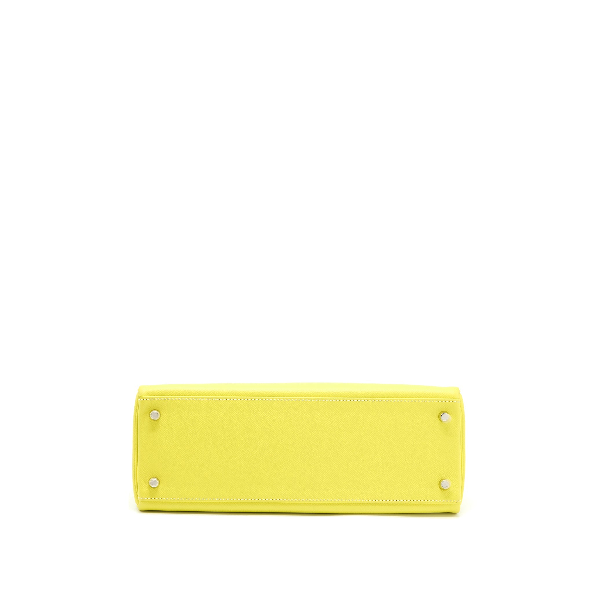 HERMES KELLY 32 EPSOM LIME/GRIS PERLE SHW