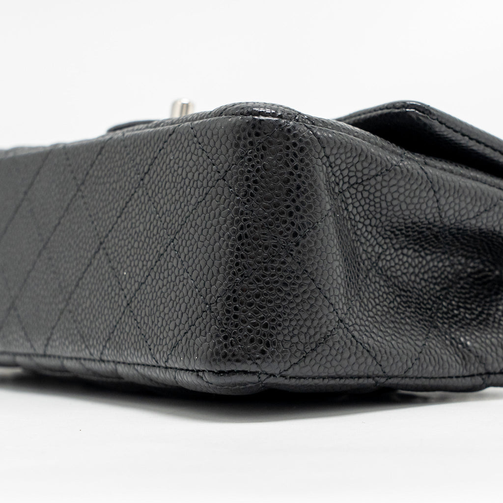 CHANEL MINI RECTANGULAR FLAP BAG CAVIAR BLACK SHW