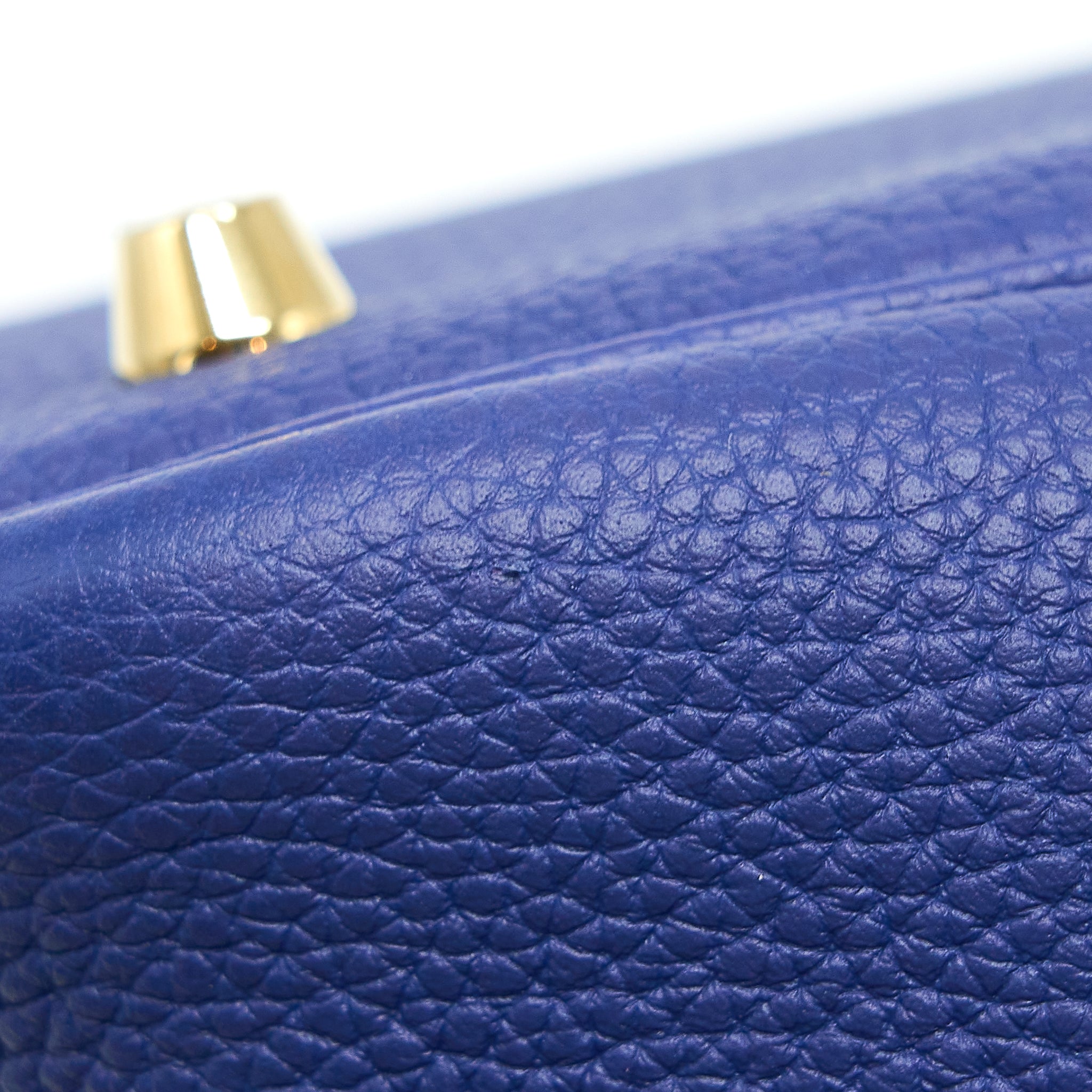 HERMES PICOTIN 22 LOCK BAG TAURILLON MAURICE BLUE SAPHIR GHW