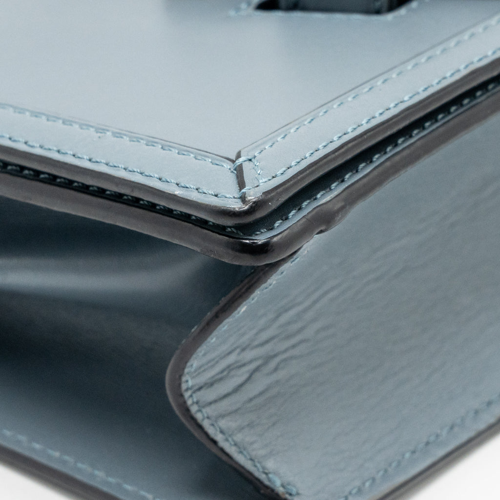 LOEWE BARCELONA SHOULDER BAG CALFSKIN BLUE GHW