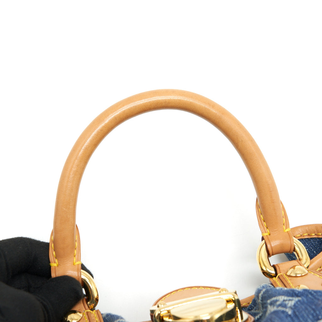 LOUIS VUITTON VINTAGE DANIM MINI HANDLE BAG