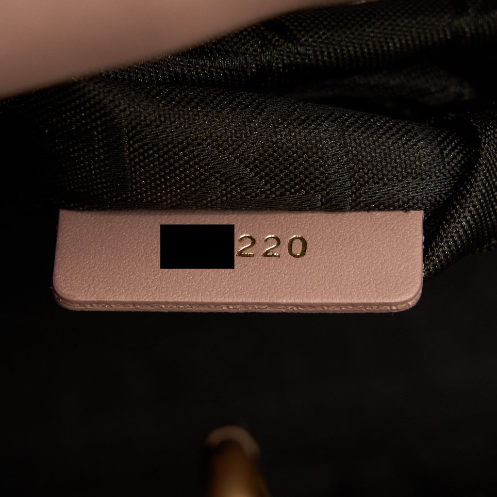 DIOR SMALL LADY DIOR LAMBSKIN LIGHT PINK LGHW