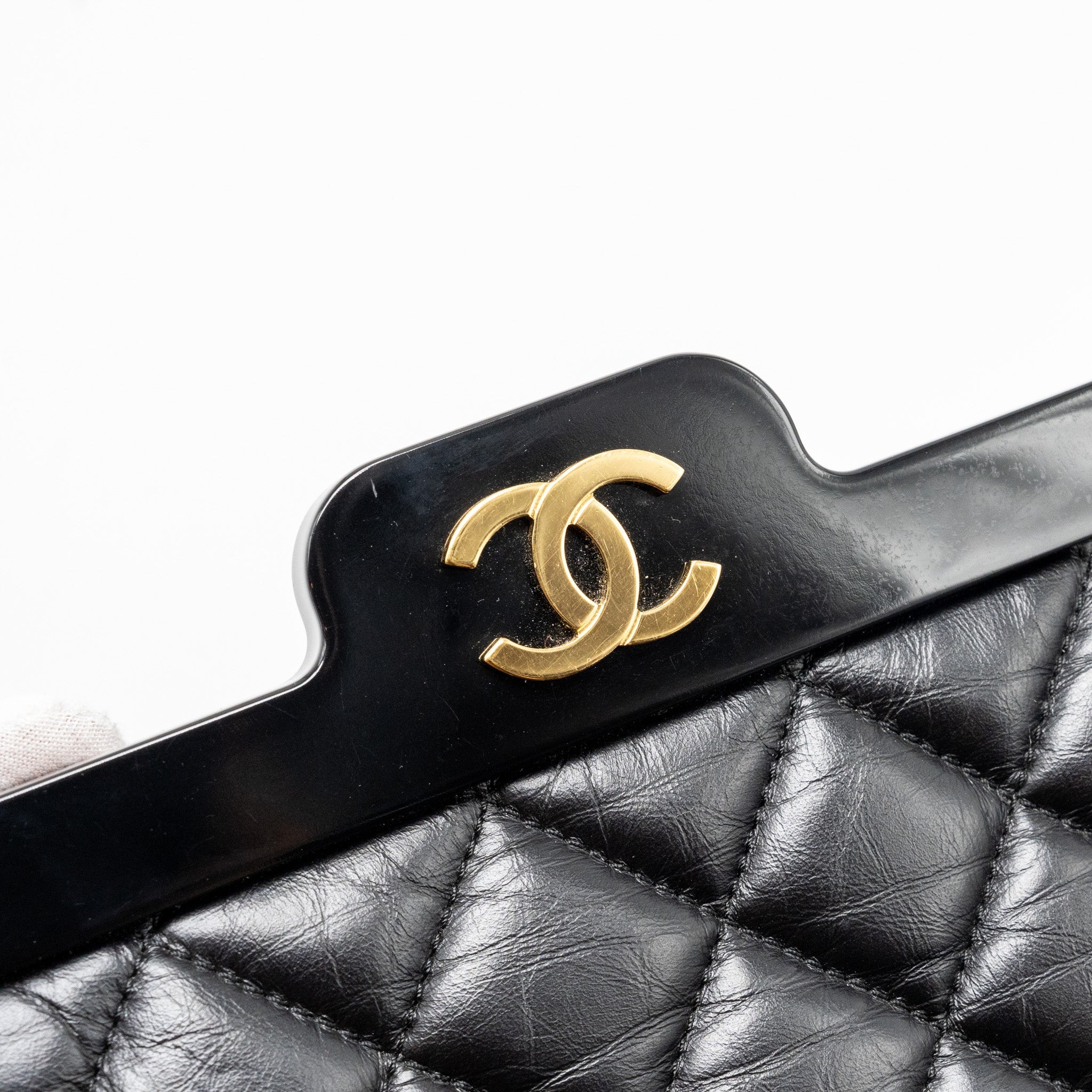 CHANEL HANGER REISSUE FLAP BAG LIMITED EDITION AGED CALFSKIN BLACK GHW