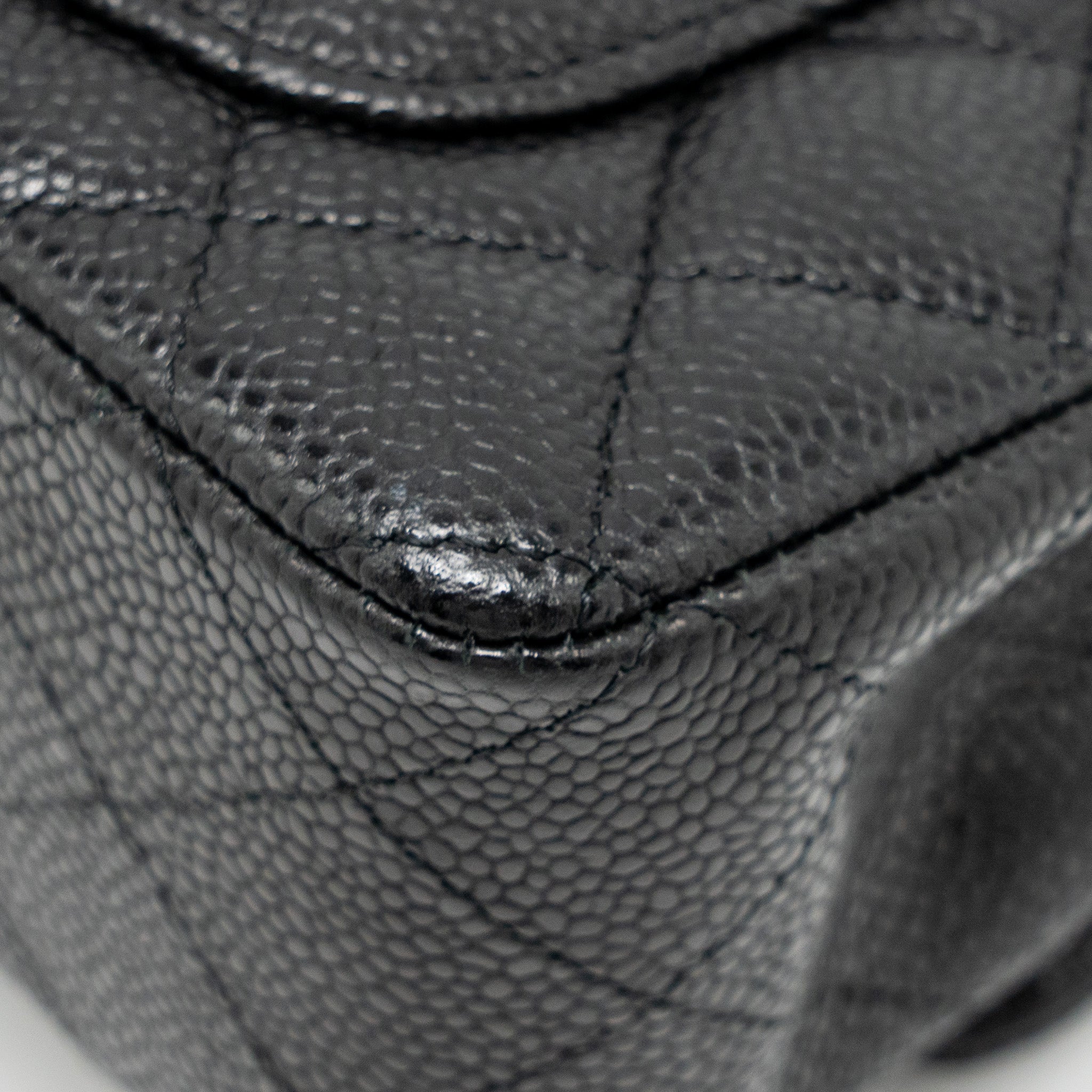CHANEL MINI RECTANGULAR FLAP BAG CAVIAR BLACK SHW