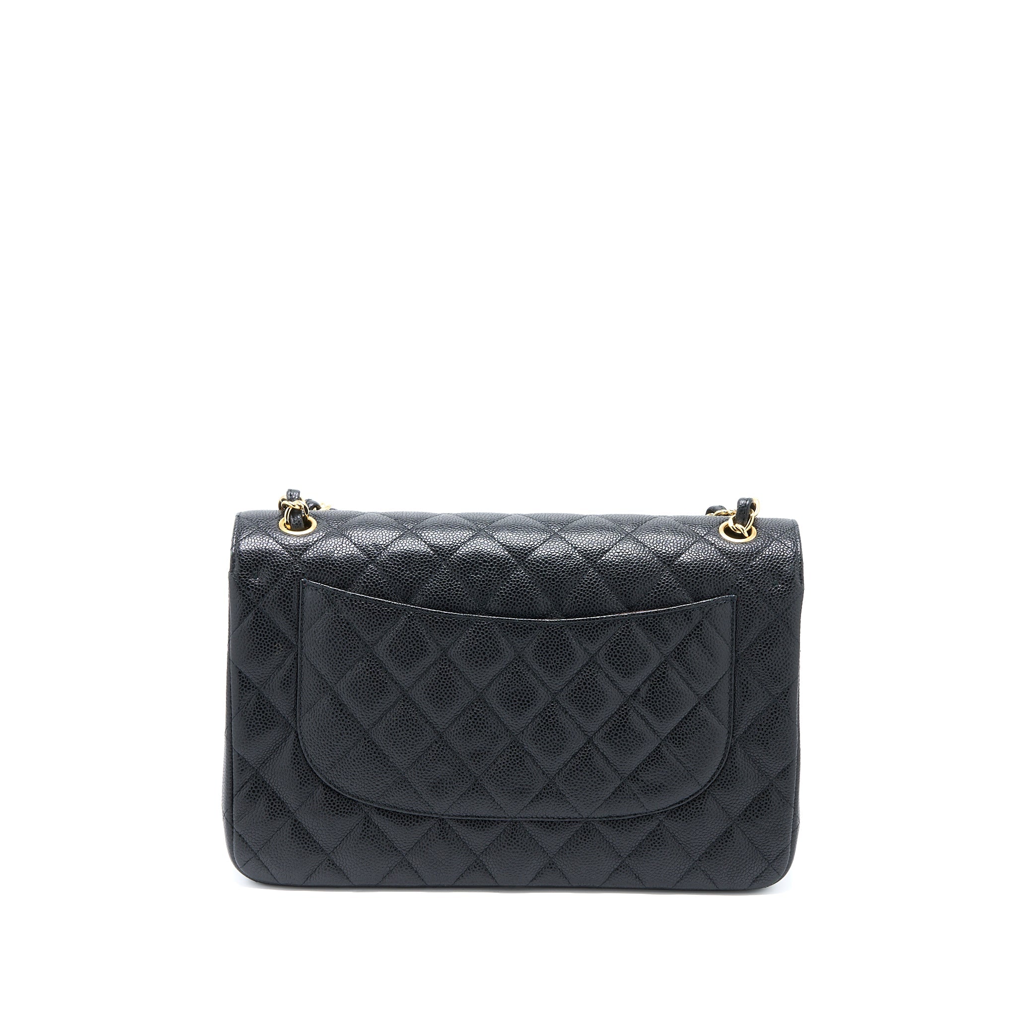 CHANEL JUMBO CLASSIC DOUBLE FLAP BAG CAVIAR BLACK GHW