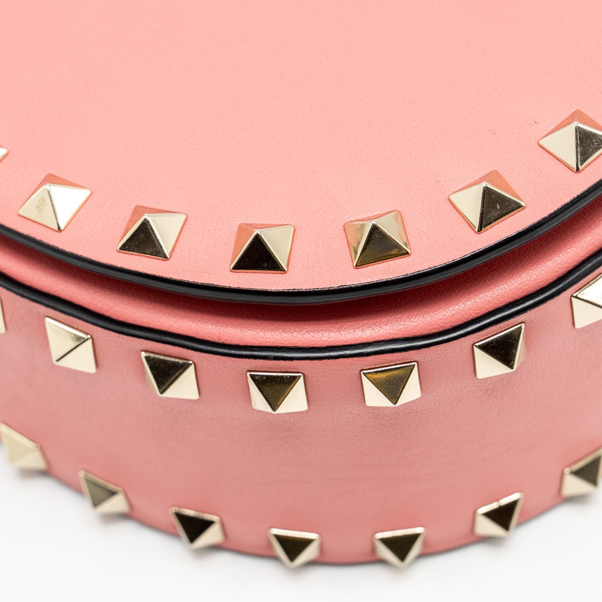 VALENTINO HALF MOON FLAP BAG CALFSKIN PINK LGHW