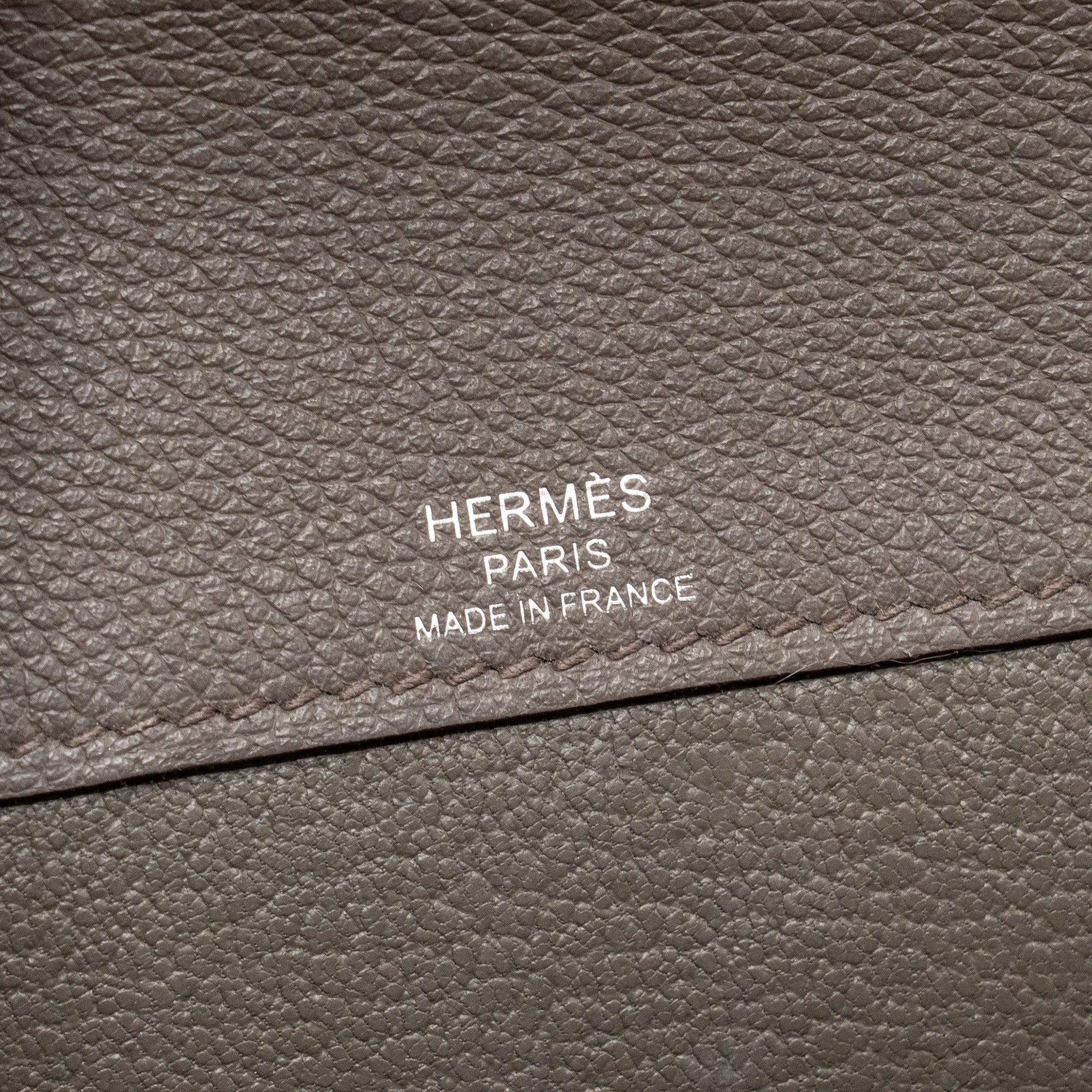 HERMES POCHETTE KELLY DEPECHES 25 EVERCOLOR GRIS ETAIN SHW