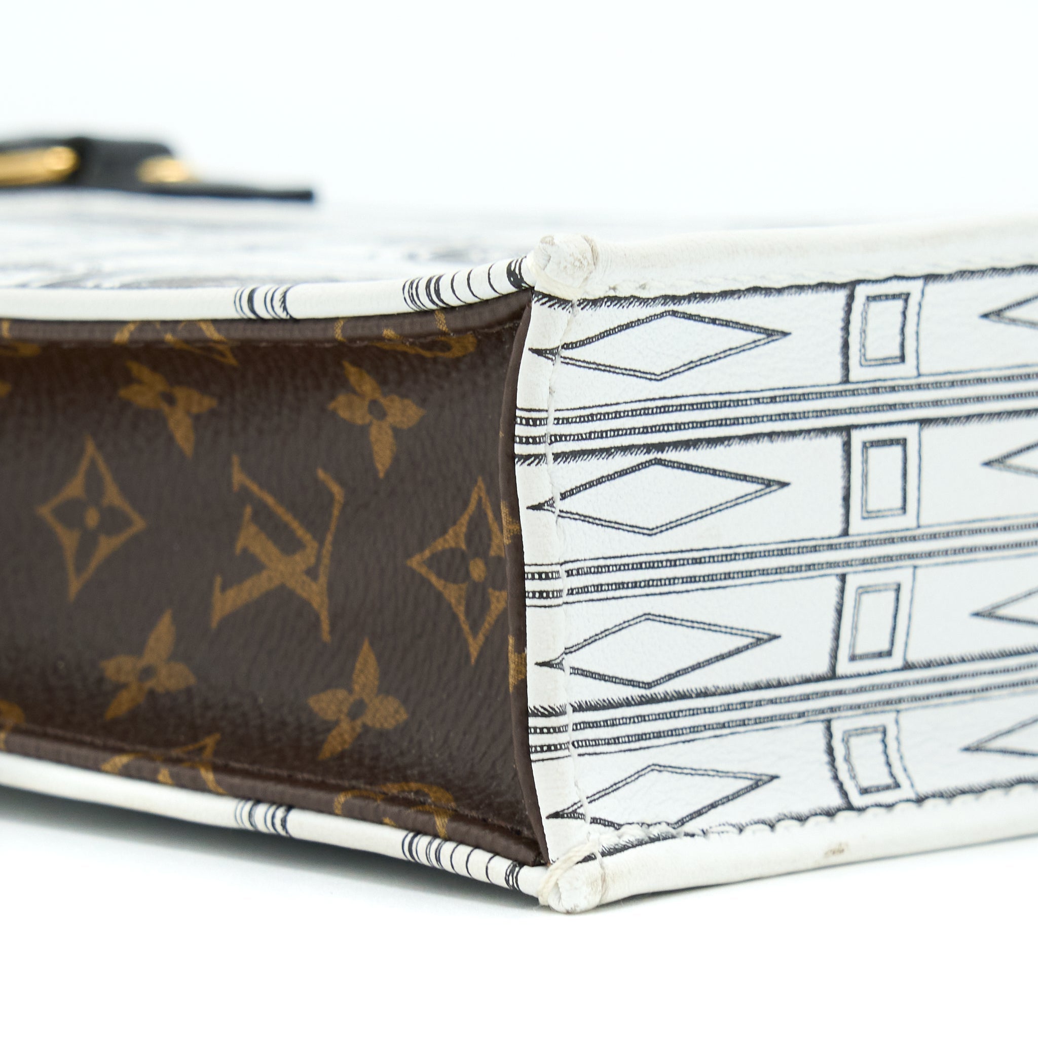LOUIS VUITTON PETIT SAC PLAT BAG WHITE/BLACK FORNASETTI MONOGRAM CANVAS GHW