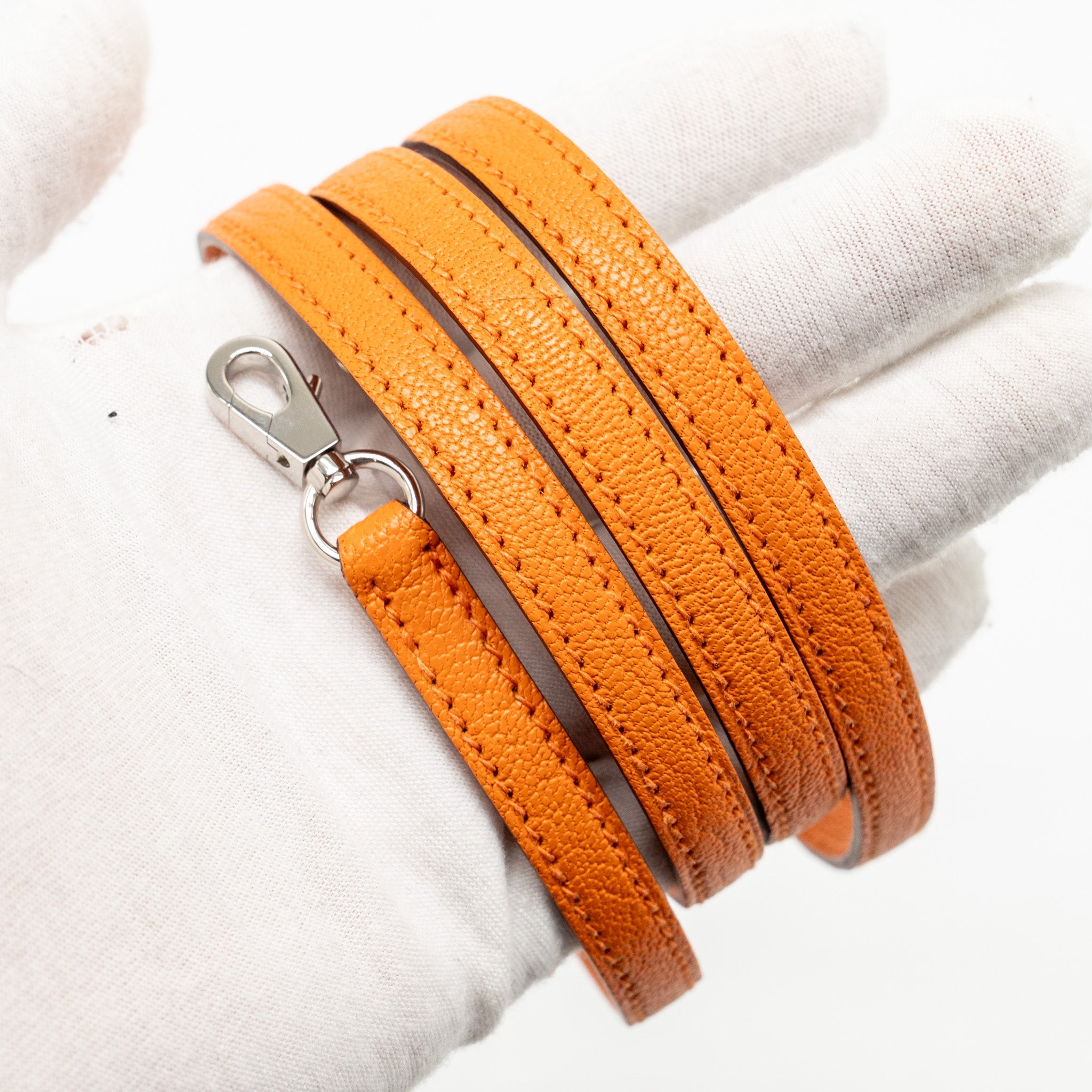 HERMES MINI BOLIDE CHÈVRE MYSORE ORANGE SHW