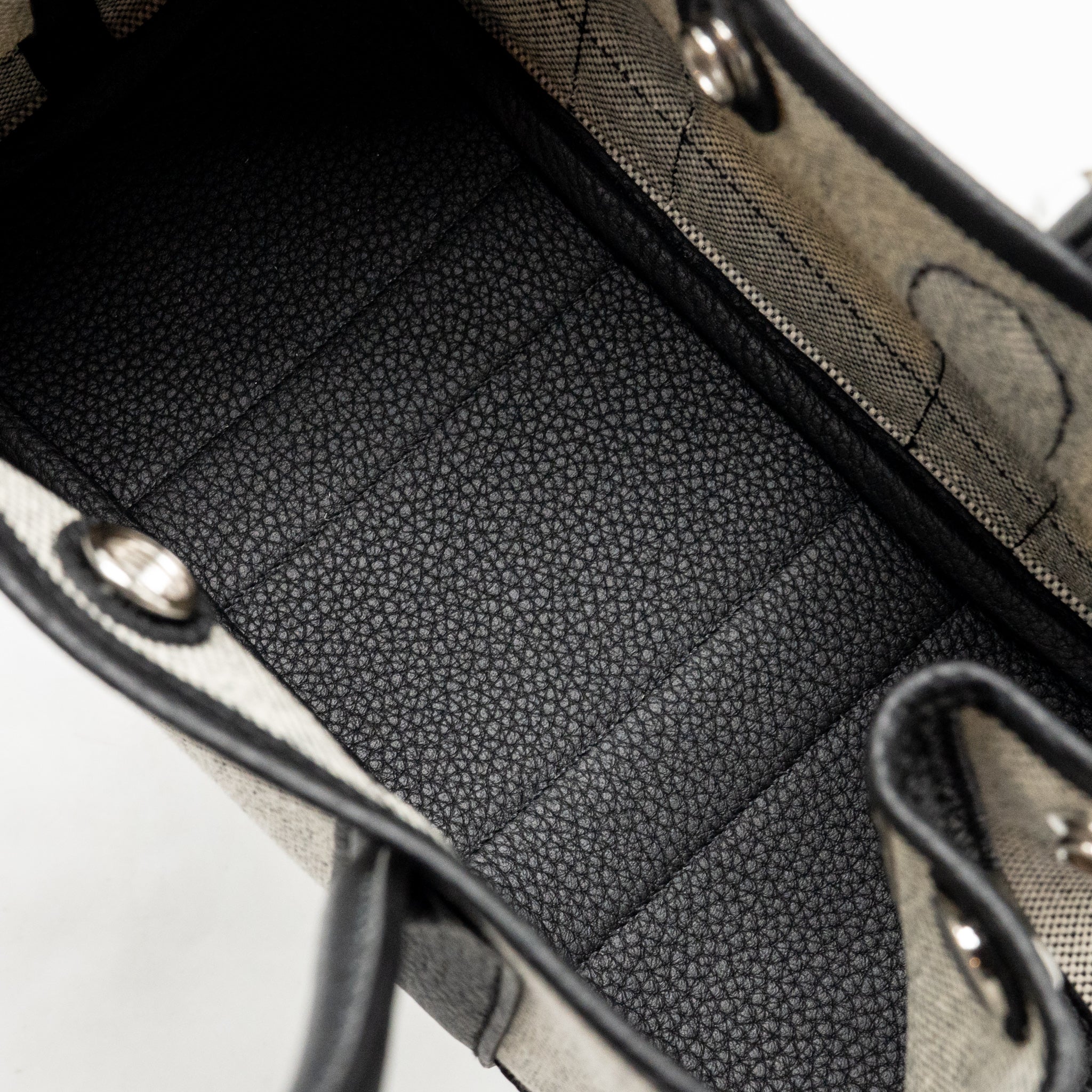 HERMES NEO GARDEN PARTY 23 NEGONDA / CANVAS ECRU / BLACK SHW
