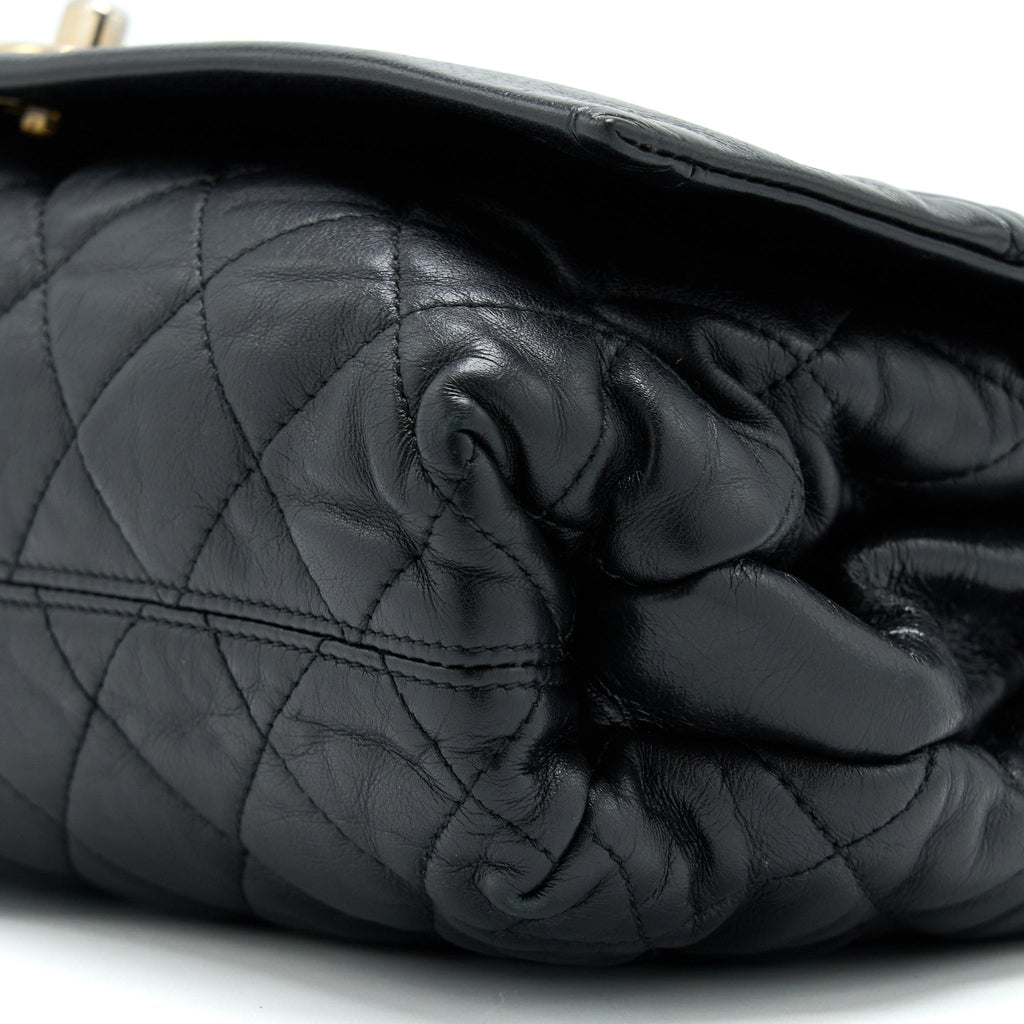 CHANEL QUILTED SEASONAL FLAP BAG BLACK GHW