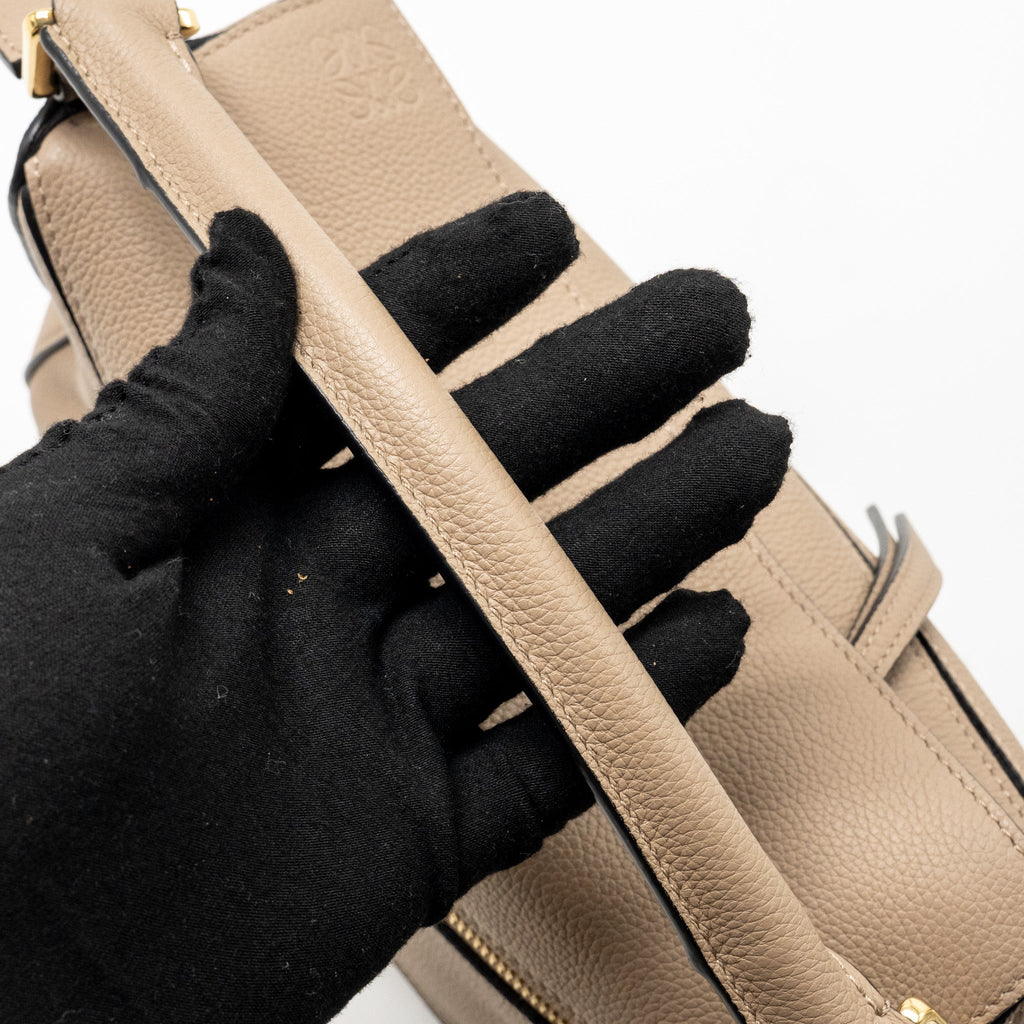 LOEWE SMALL PUZZLE BAG SOFT GRAINED CALFSKIN SAND GHW