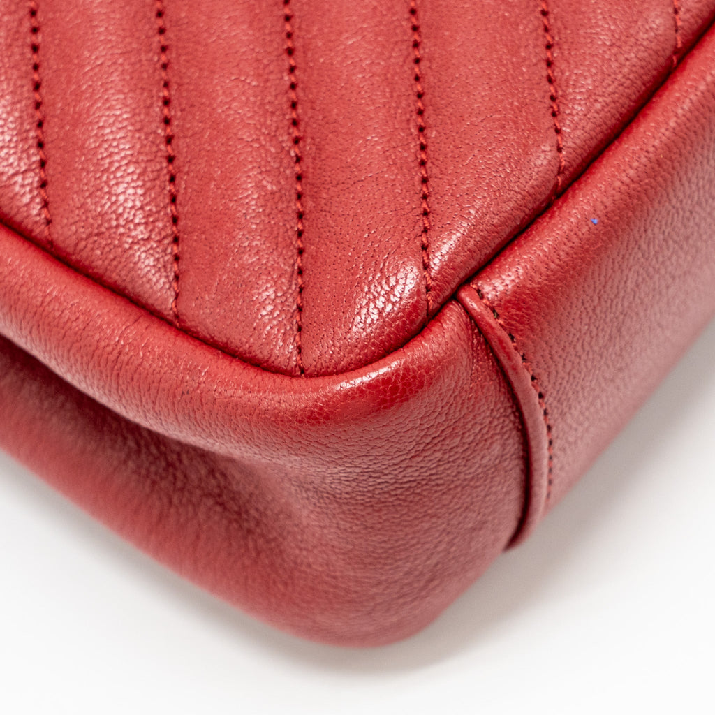 SAINT LAURENT/YSL MEDIUM ENVELOPE BAG LEATHER RED GHW