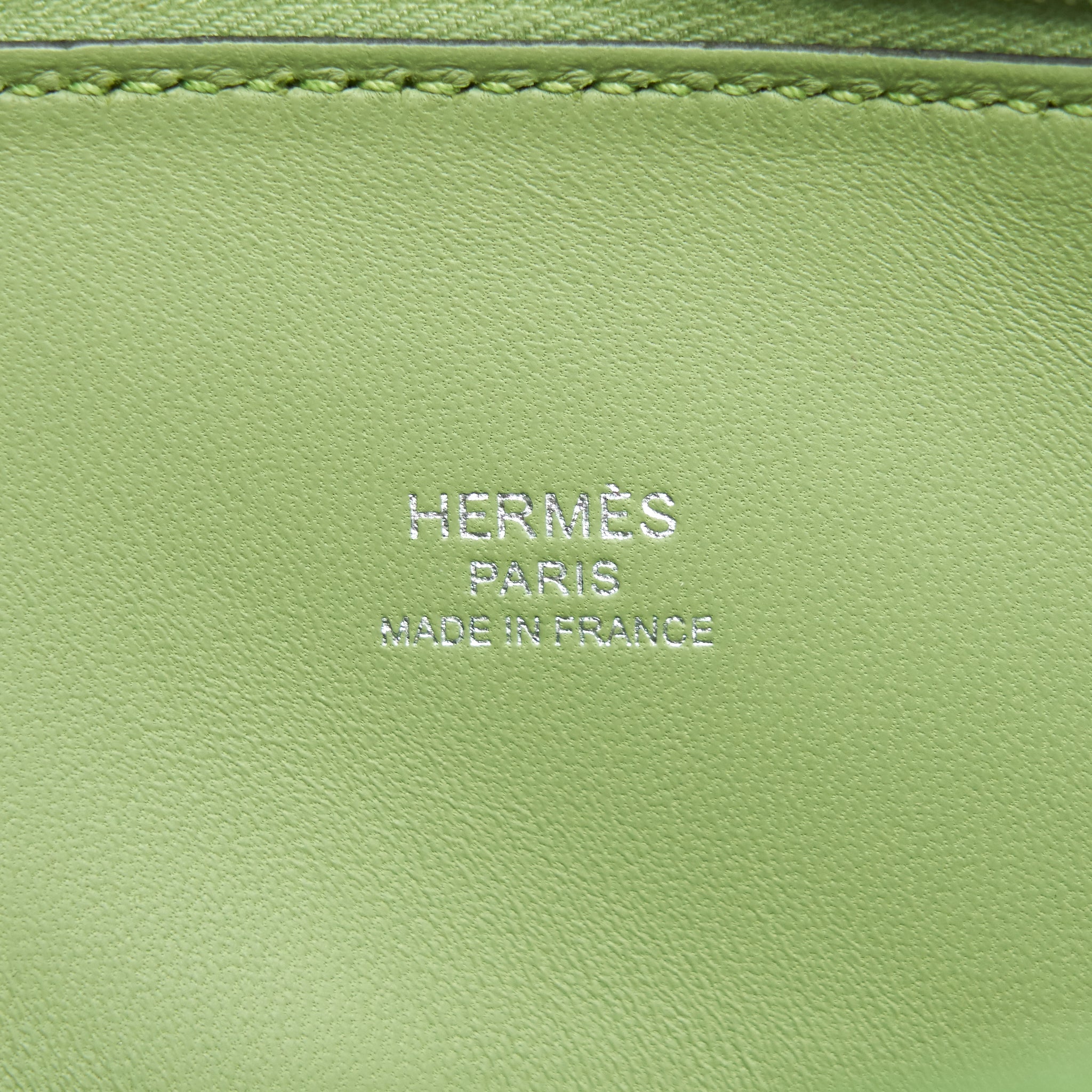 HERMES MINI BOLIDE CHEVRON MYSORE VERT CRIQUET SHW