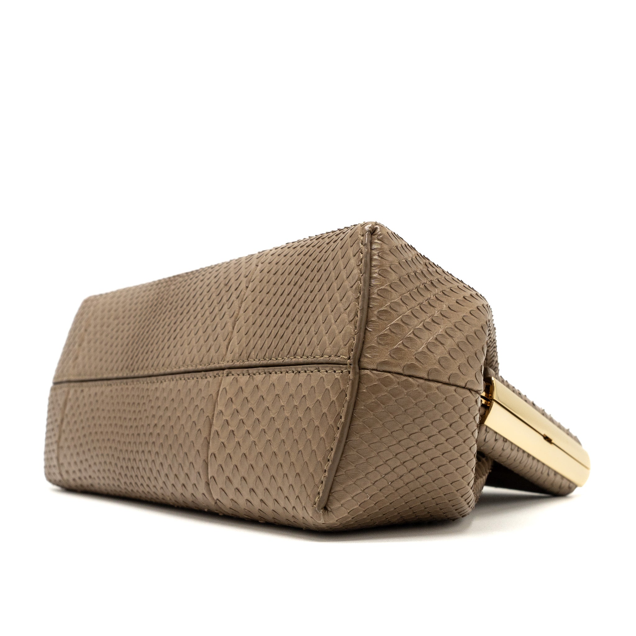 FENDI FIRST SMALL BAG PYTHON BEIGE GHW
