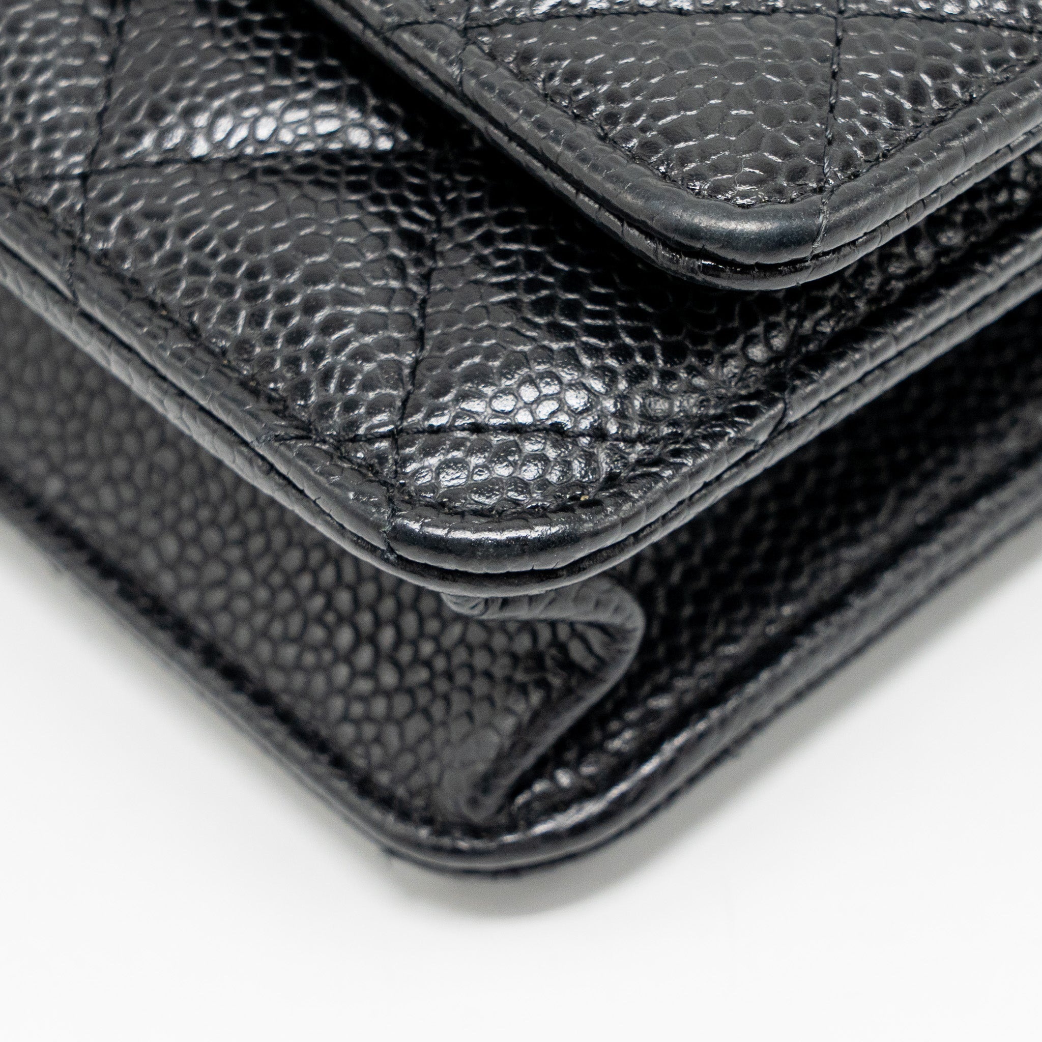 CHANEL CLASSIC WALLET ON CHAIN CAVIAR BLACK GHW