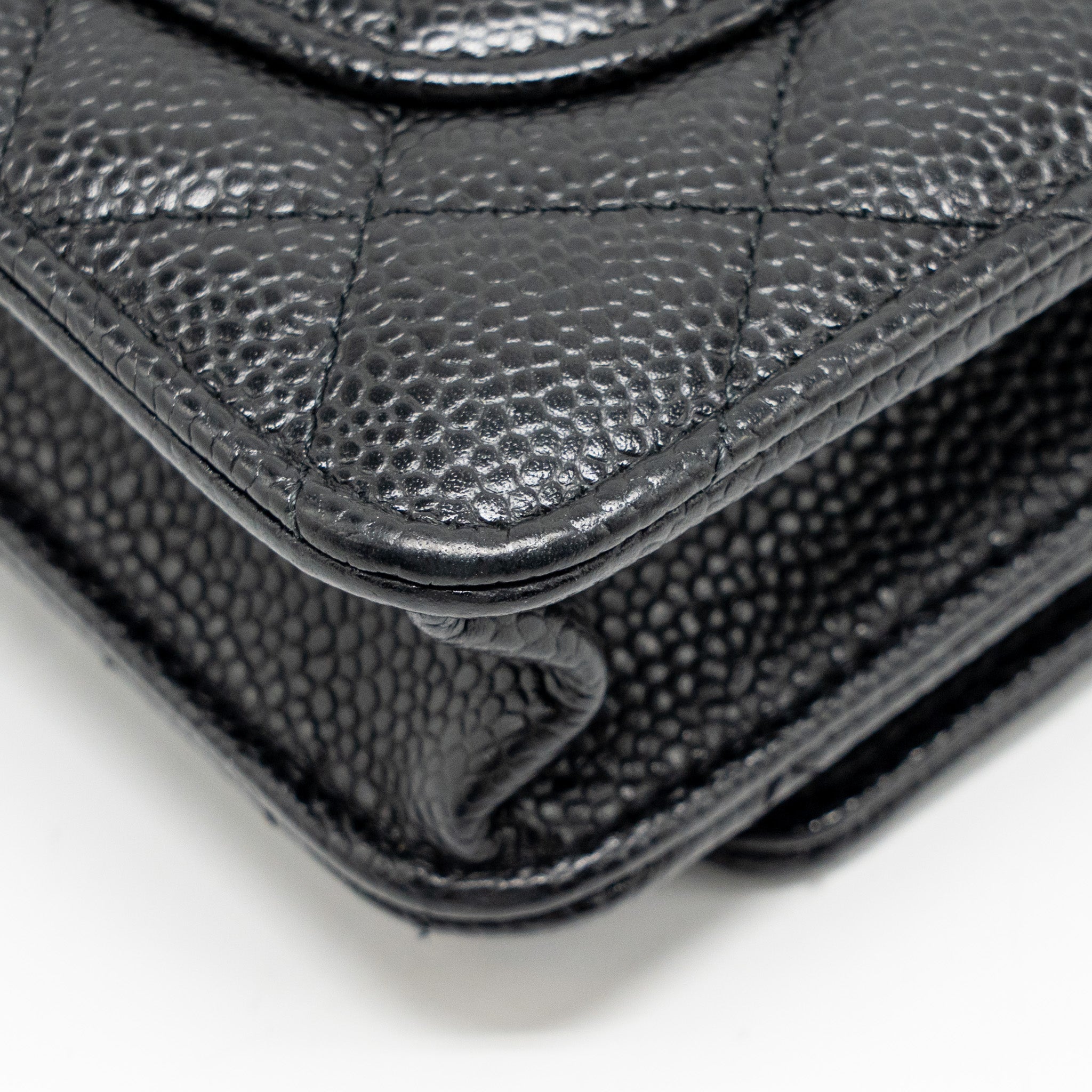 CHANEL CLASSIC WALLET ON CHAIN CAVIAR BLACK GHW