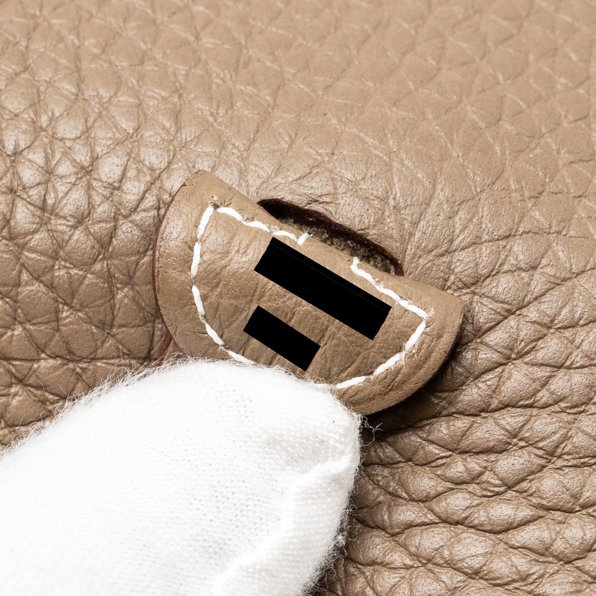 HERMES MINI EVELYNE CLEMENCE ETOUPE/BLUE INDIGO GHW