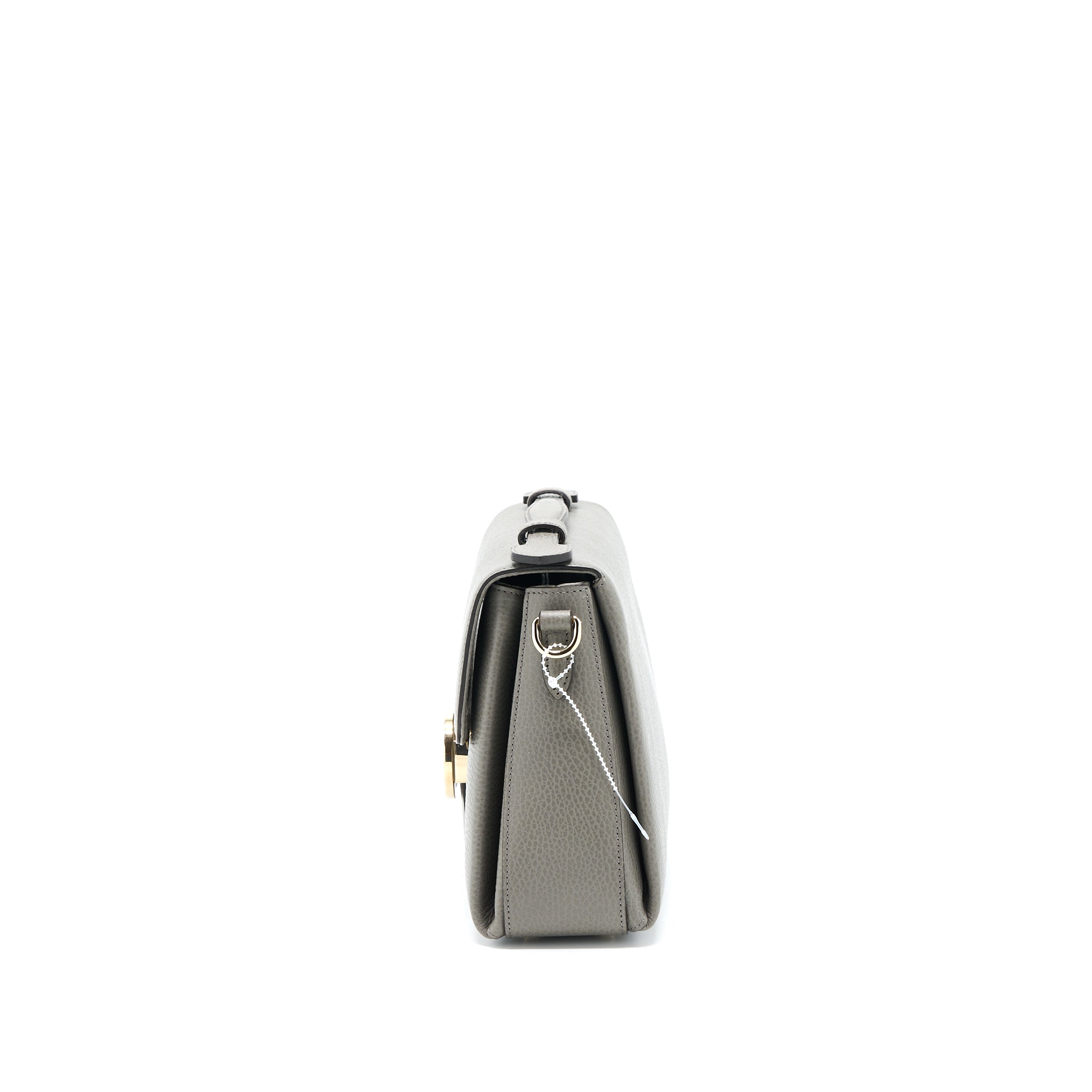 GUCCI GG TOP HANDLE BAG CAFLSKIN GREY LGHW