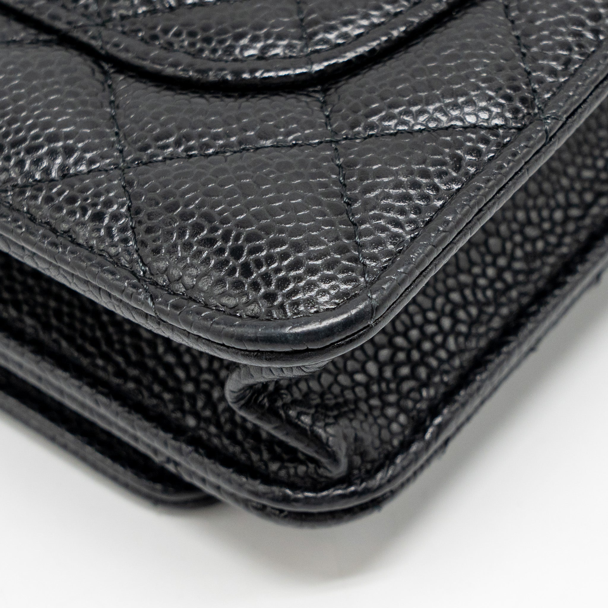 CHANEL CLASSIC WALLET ON CHAIN CAVIAR BLACK GHW
