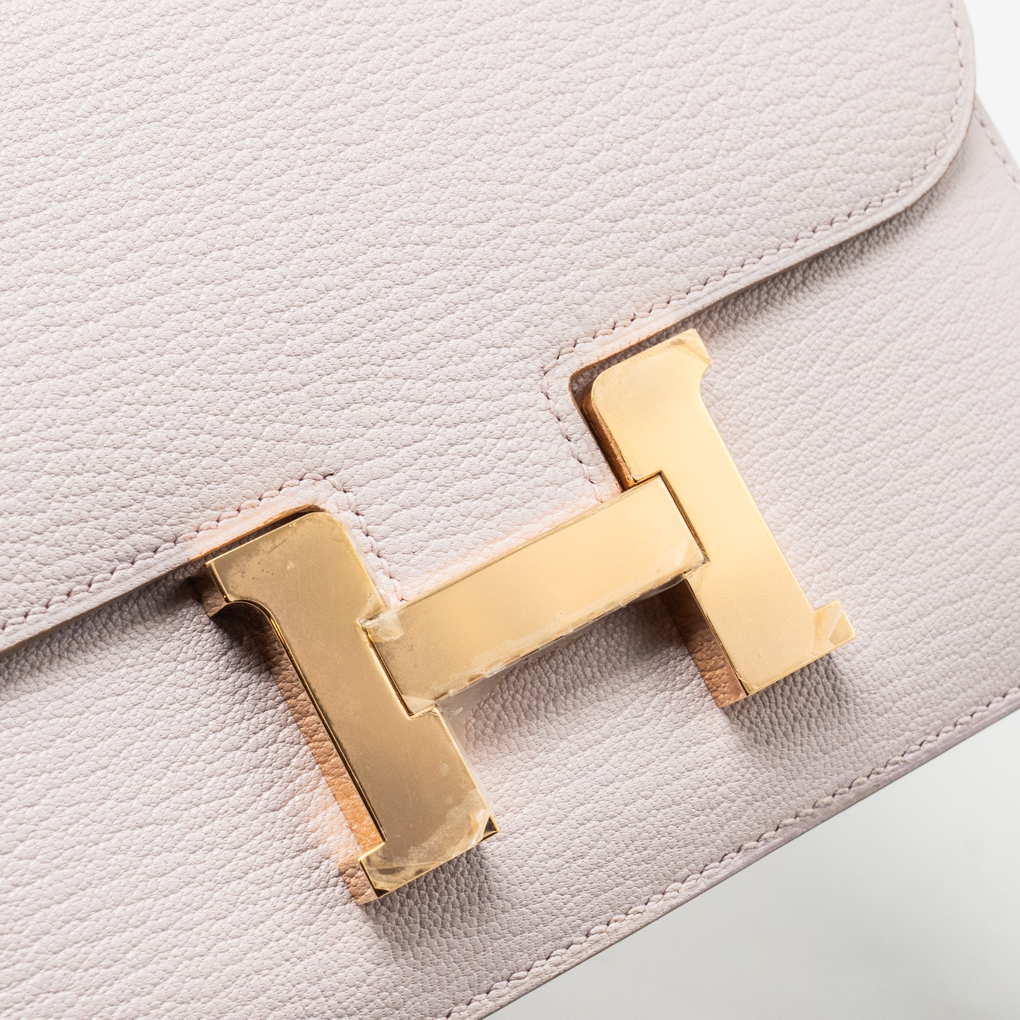 HERMES MINI CONSTANCE CHÈVRE MYSORE MAUVE PALE RGHW