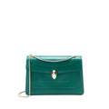 BVLGARI SERPENTI FOREVER SHOULDER BAG CALFSKIN GREEN LGHW