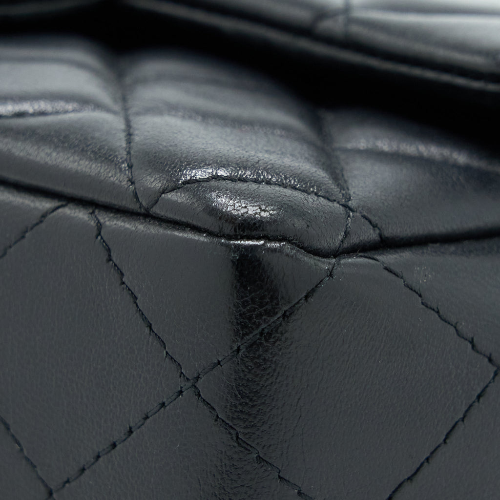 CHANEL MINI RECTANGULAR FLAP BAG LAMBSKIN BLACK GHW