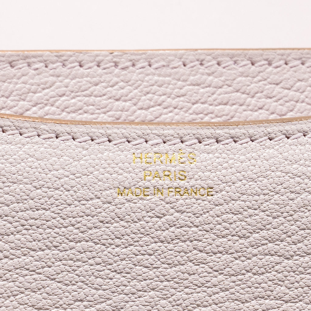 HERMES MINI CONSTANCE CHÈVRE MYSORE MAUVE PALE RGHW