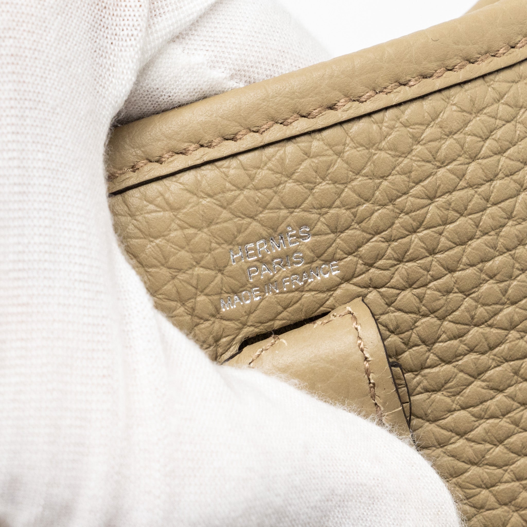HERMES MINI EVELYN CLEMENCE BEIGE MARFA WITH MULTICOLOUR STRAP SHW