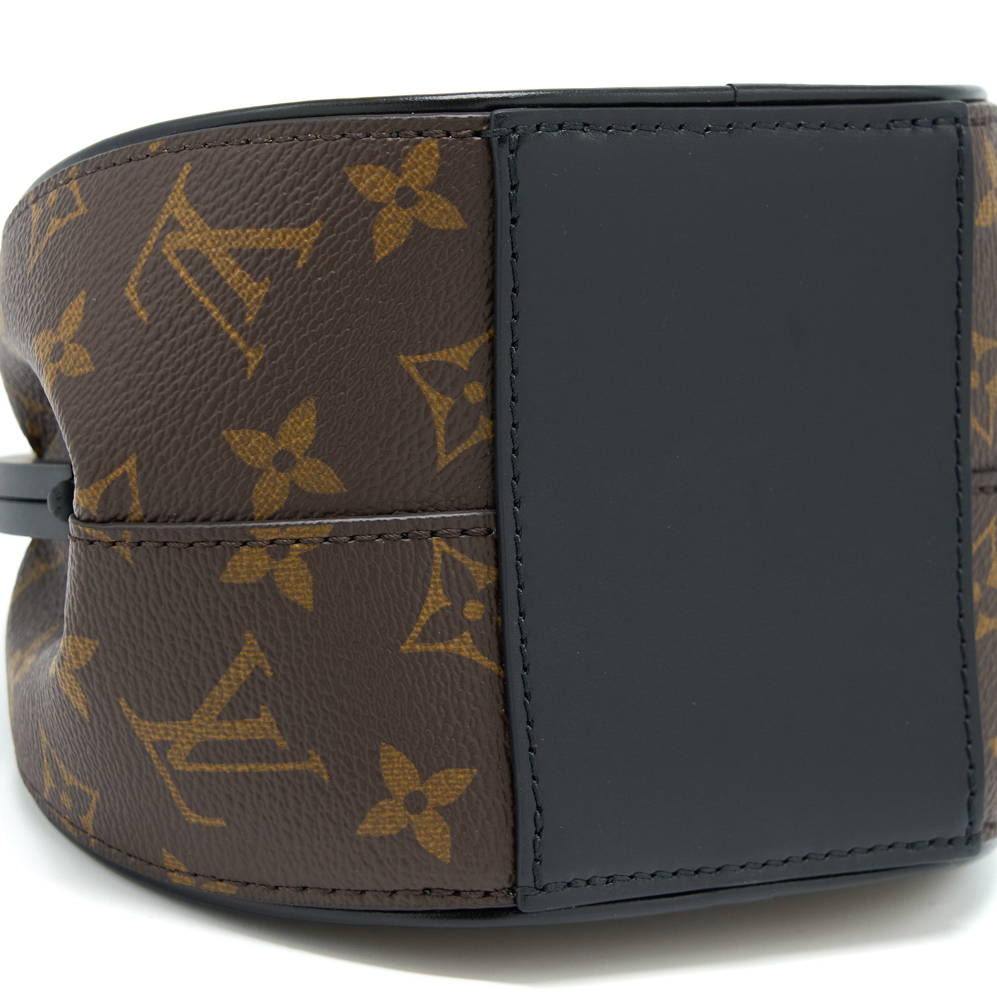 LOUIS VUITTON BOURSICOT CHAIN BAG REVERSE MONOGRAM CANVAS WITH EXTRA LV STRAP