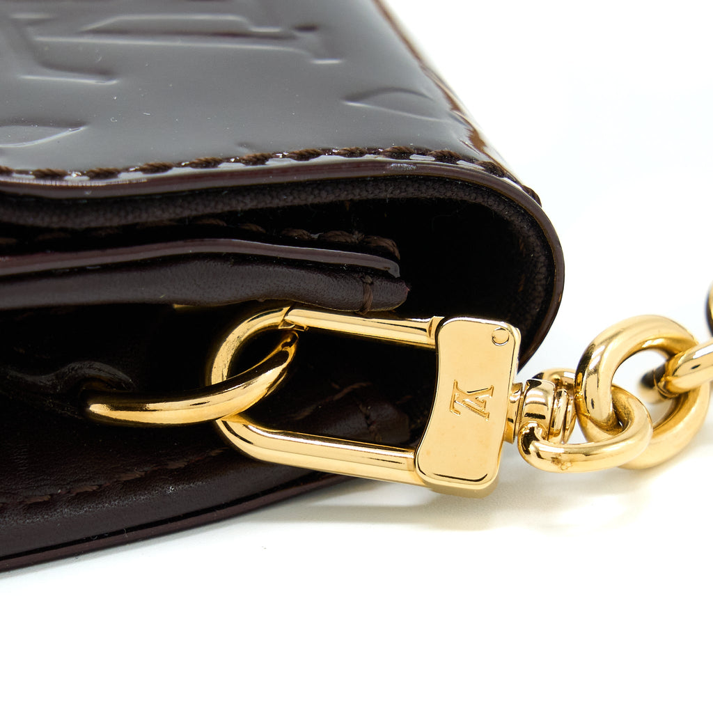 LOUIS VUITTON SUNSET BOULEVARDE SHOULDER BAG PATENT DARK RED GHW