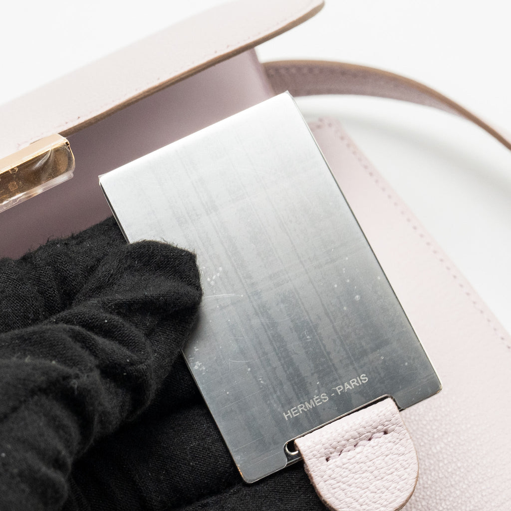 HERMES MINI CONSTANCE CHÈVRE MYSORE MAUVE PALE RGHW
