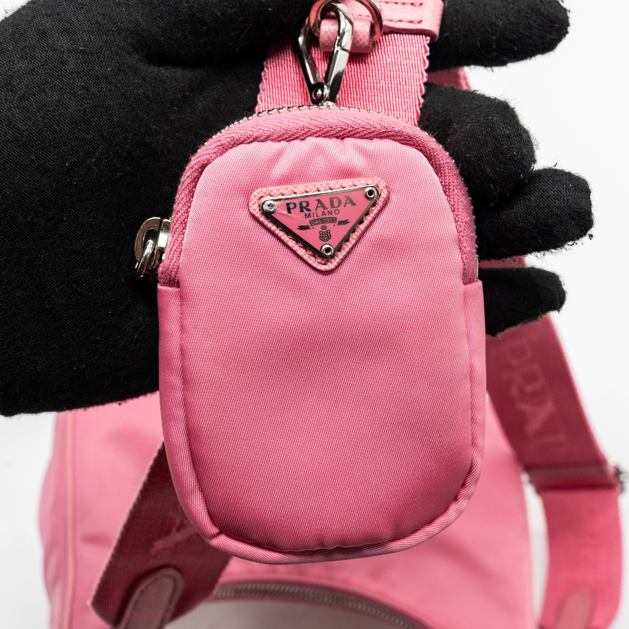 PRADA RE-EDITION 2005 NYLON/ LEATHER PINK SHW