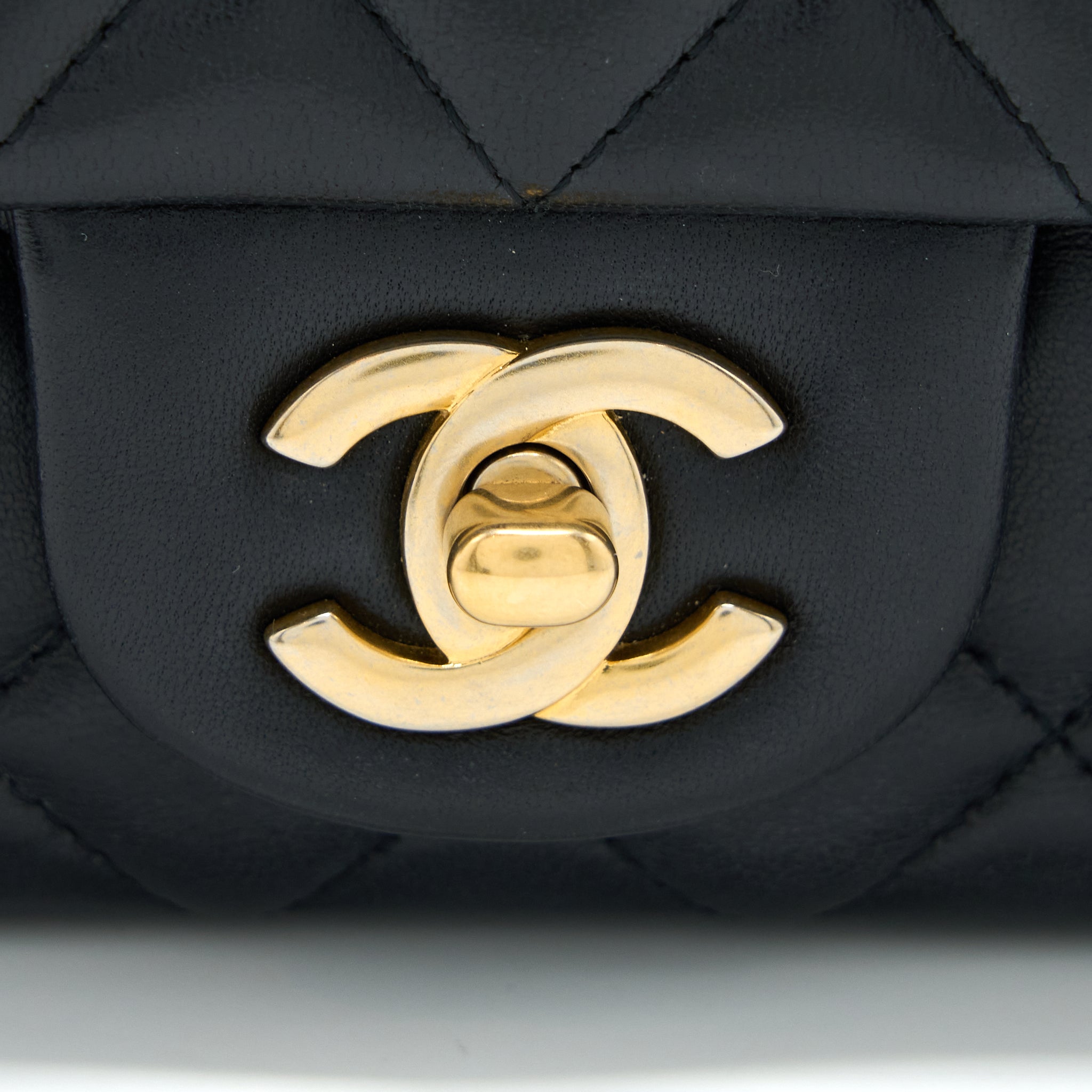 CHANEL MINI RECTANGULAR FLAP BAG LAMBSKIN BLACK GHW