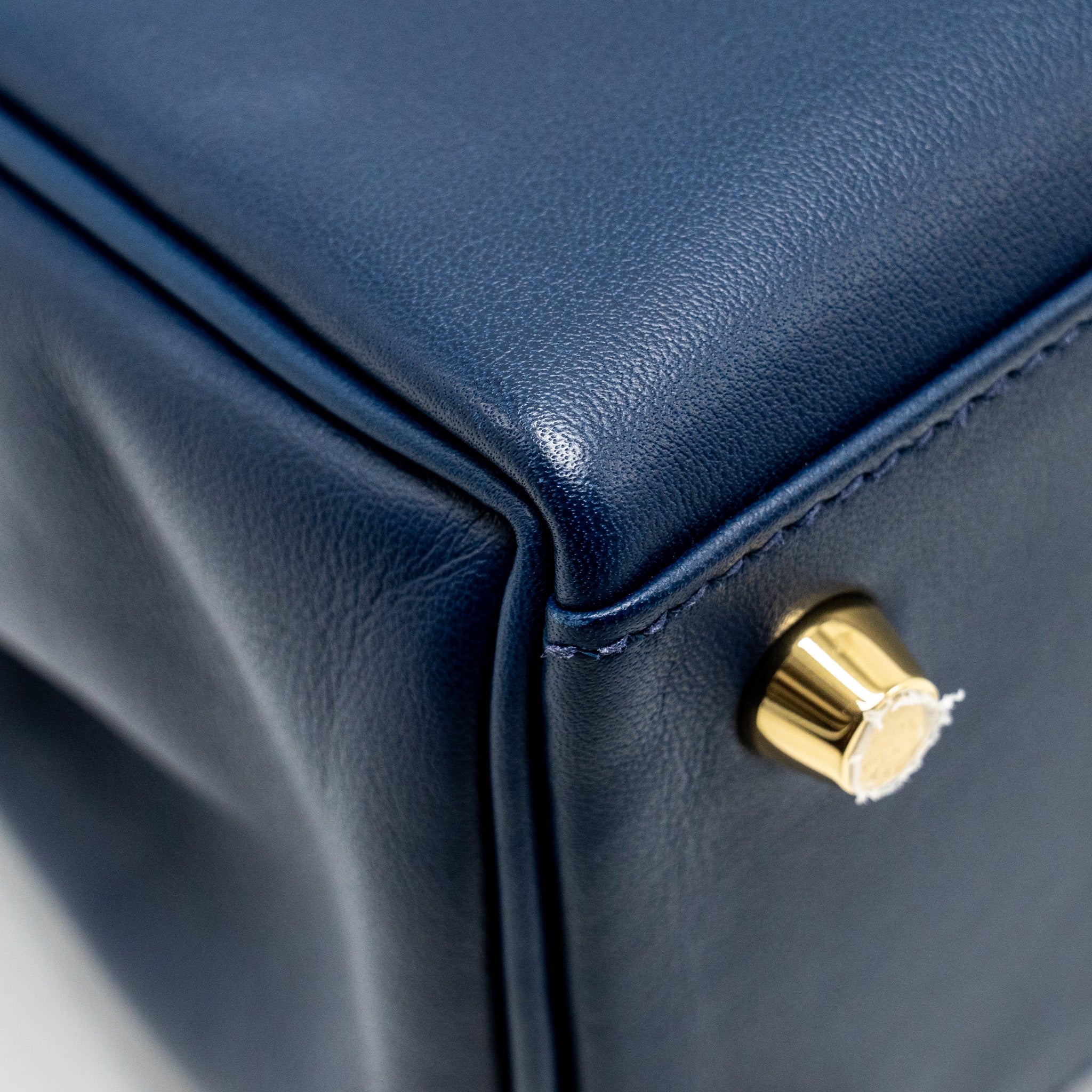 HERMES KELLY 25 SWIFT BLEU NAVY GHW