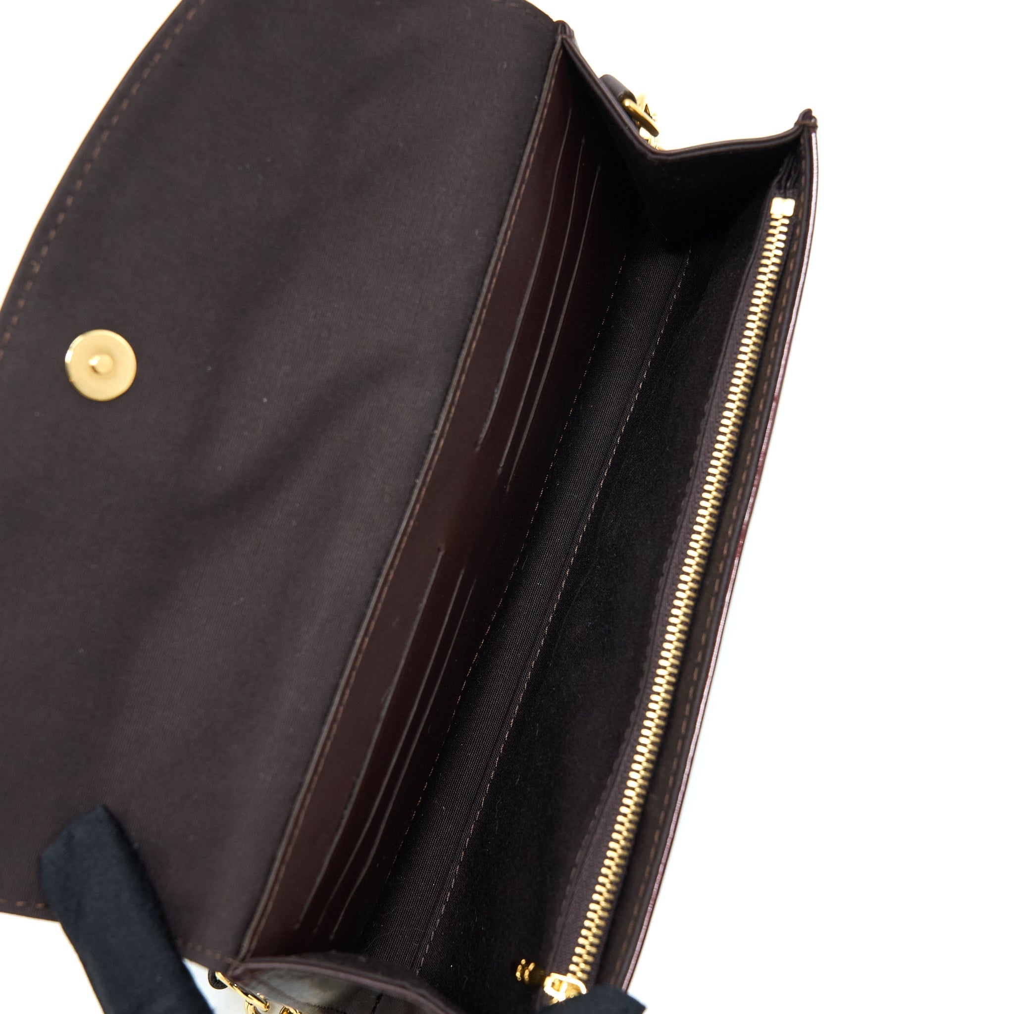 LOUIS VUITTON SUNSET BOULEVARDE SHOULDER BAG PATENT DARK RED GHW