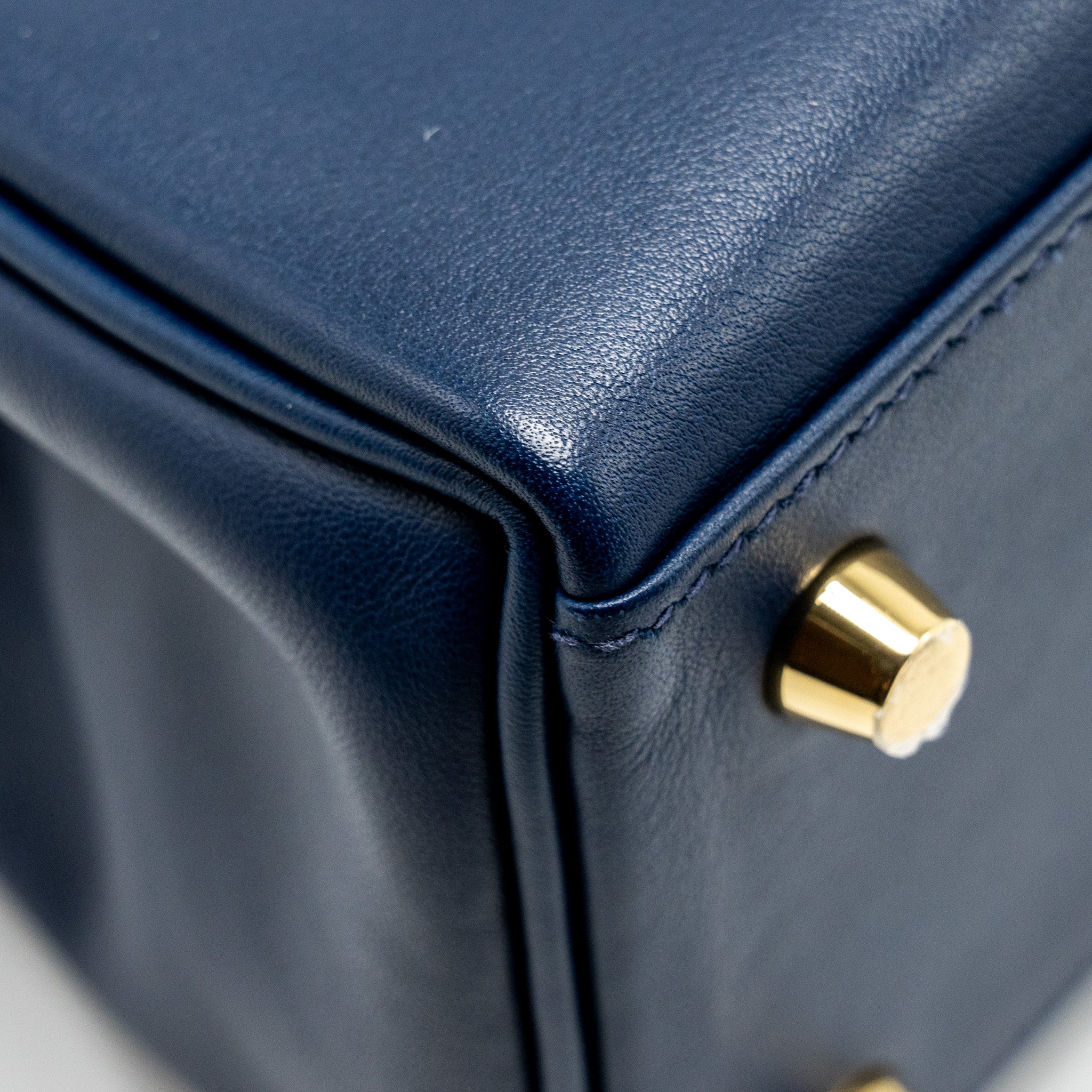 HERMES KELLY 25 SWIFT BLEU NAVY GHW