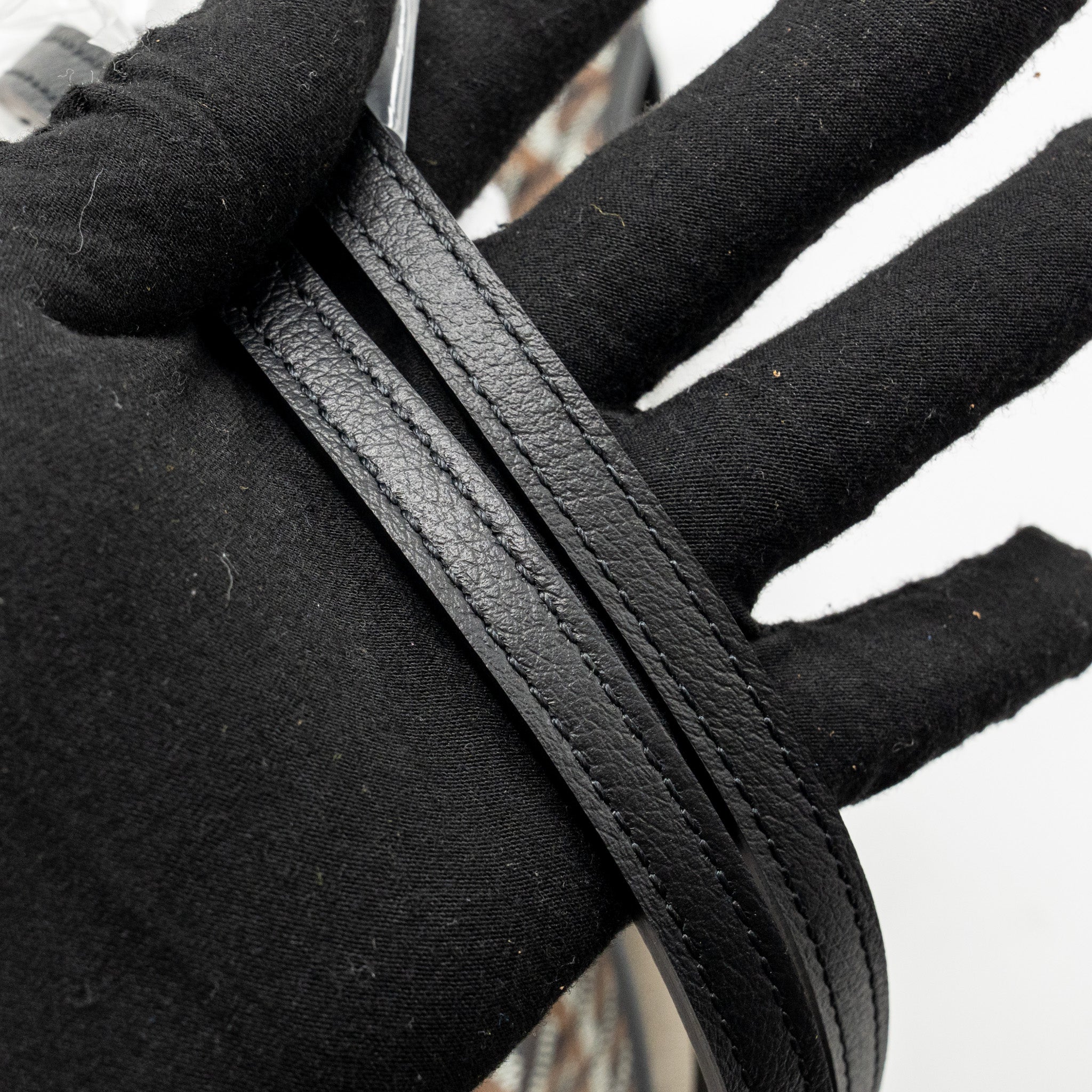 GOYARD SAINT LOUIS PM TOTE GOYARDINE CANVAS/CALFSKIN BLACK SHW
