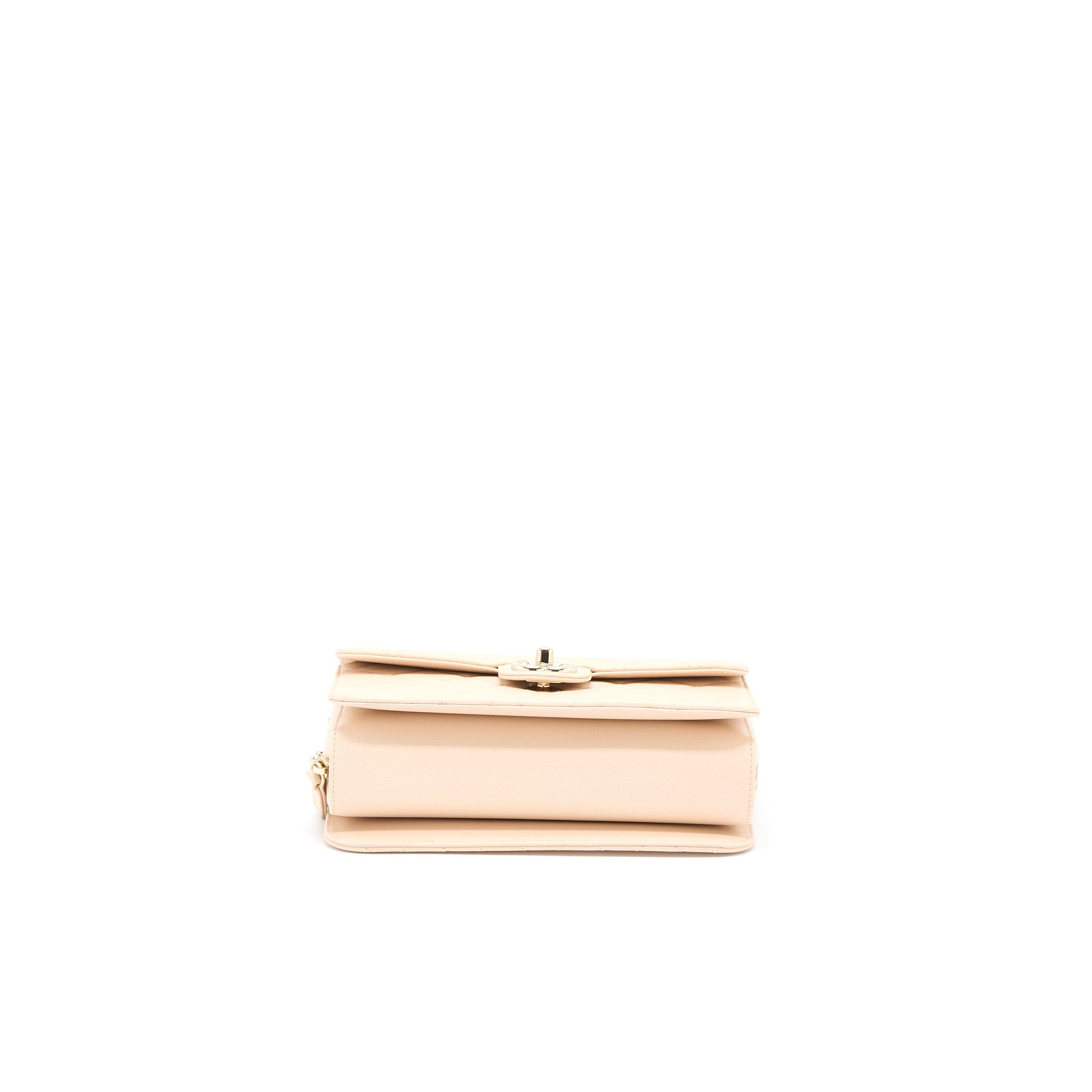 CHANEL 21K CROSSBODY BAG CAVIAR LIGHT BEIGE LGHW (MICROCHIP)