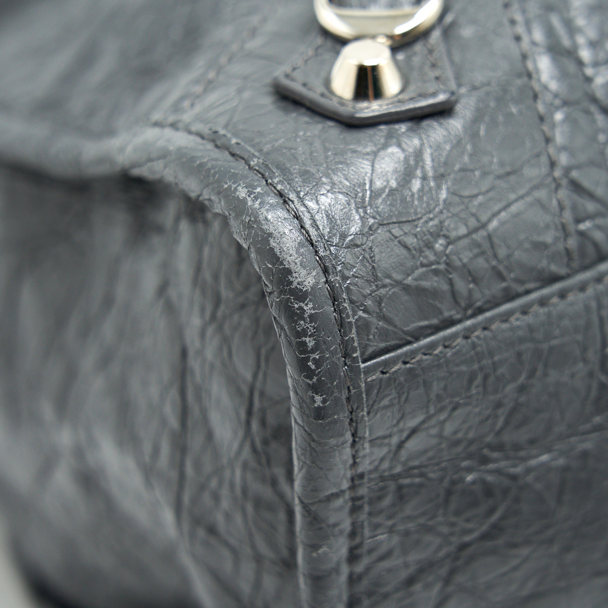 BALENCIAGA MEDIUM GIANT CITY BAG GREY WITH SHW