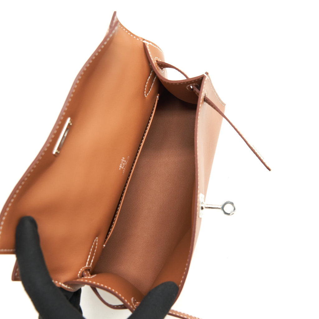 HERMES KELLY POCHETTE SWIFT GOLD SHW