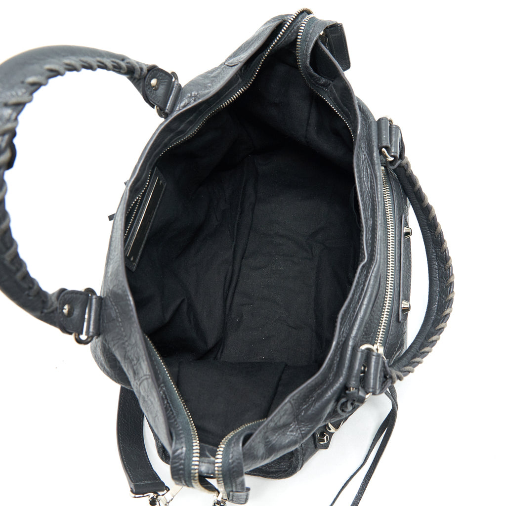 BALENCIAGA MEDIUM GIANT CITY BAG GREY WITH SHW