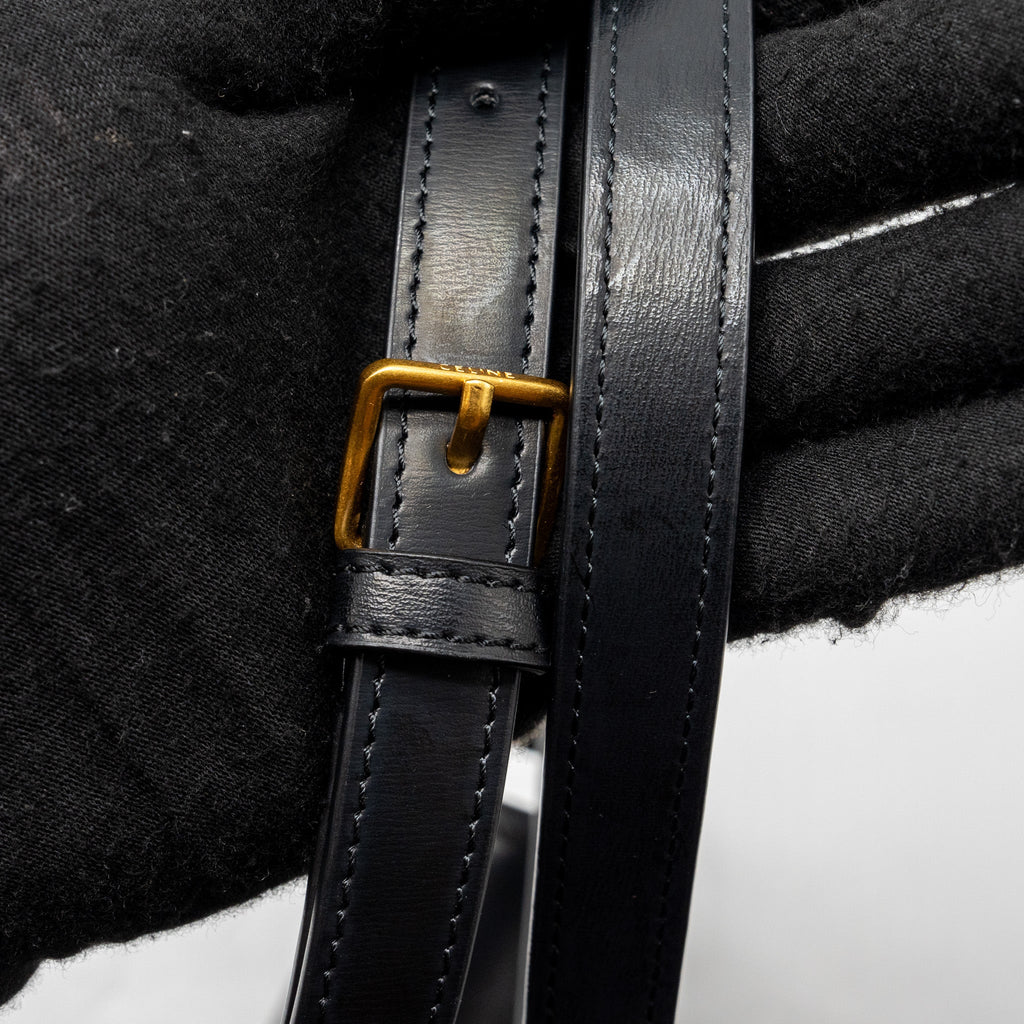 CELINE TEEN TRIOMPHE BAG CALFSKIN BLACK GHW