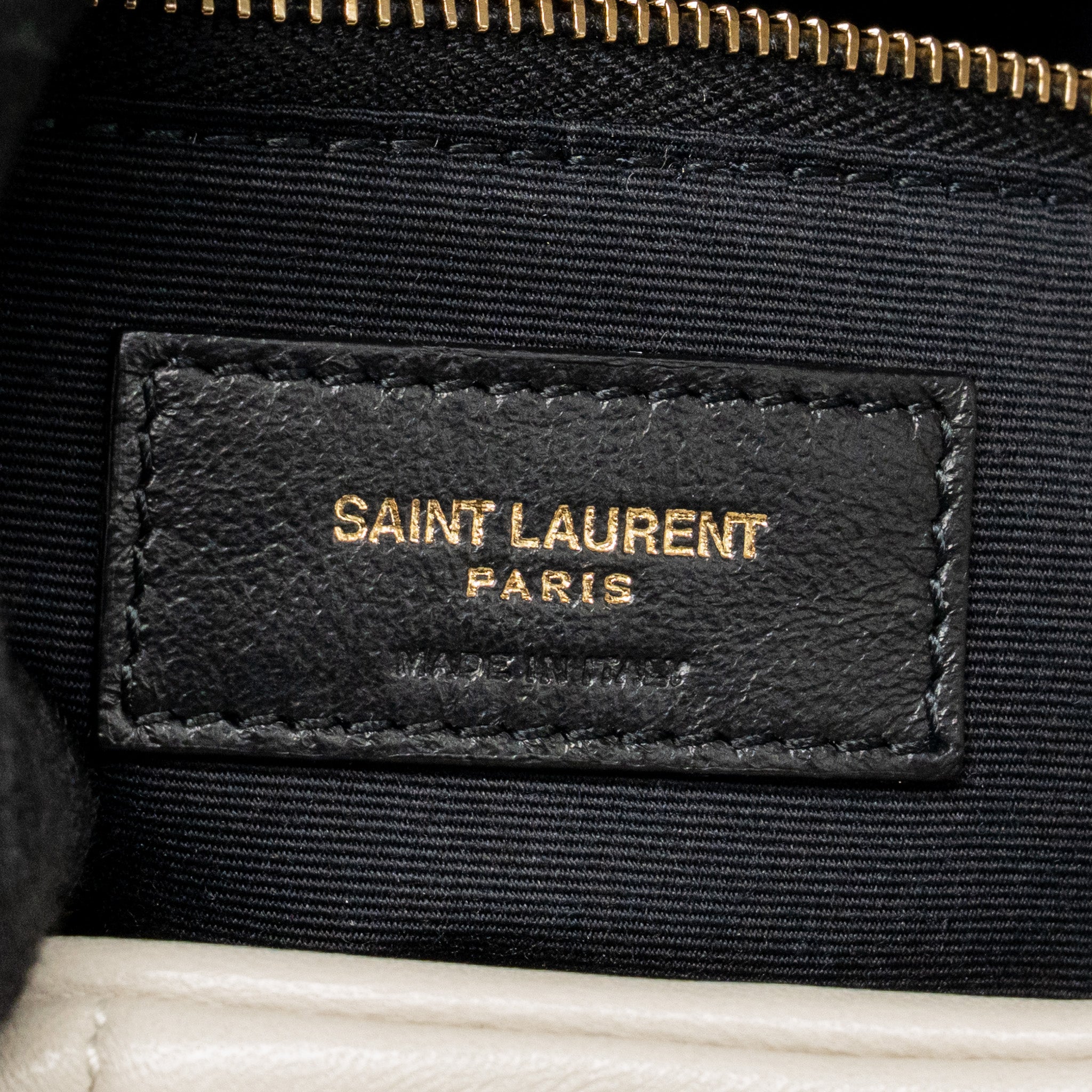 SAINT LAURENT/YSL SMALL LOULOU PUFFER SHOULDER BAG LAMBSKIN BLANC VINTAGE GHW
