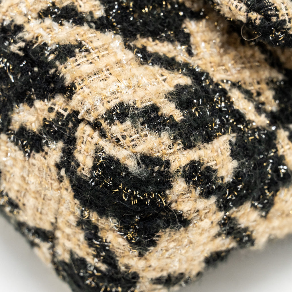 CHANEL SMALL 19 BAG TWEED BEIGE / BLACK MULTICOLOUR HARDWARE